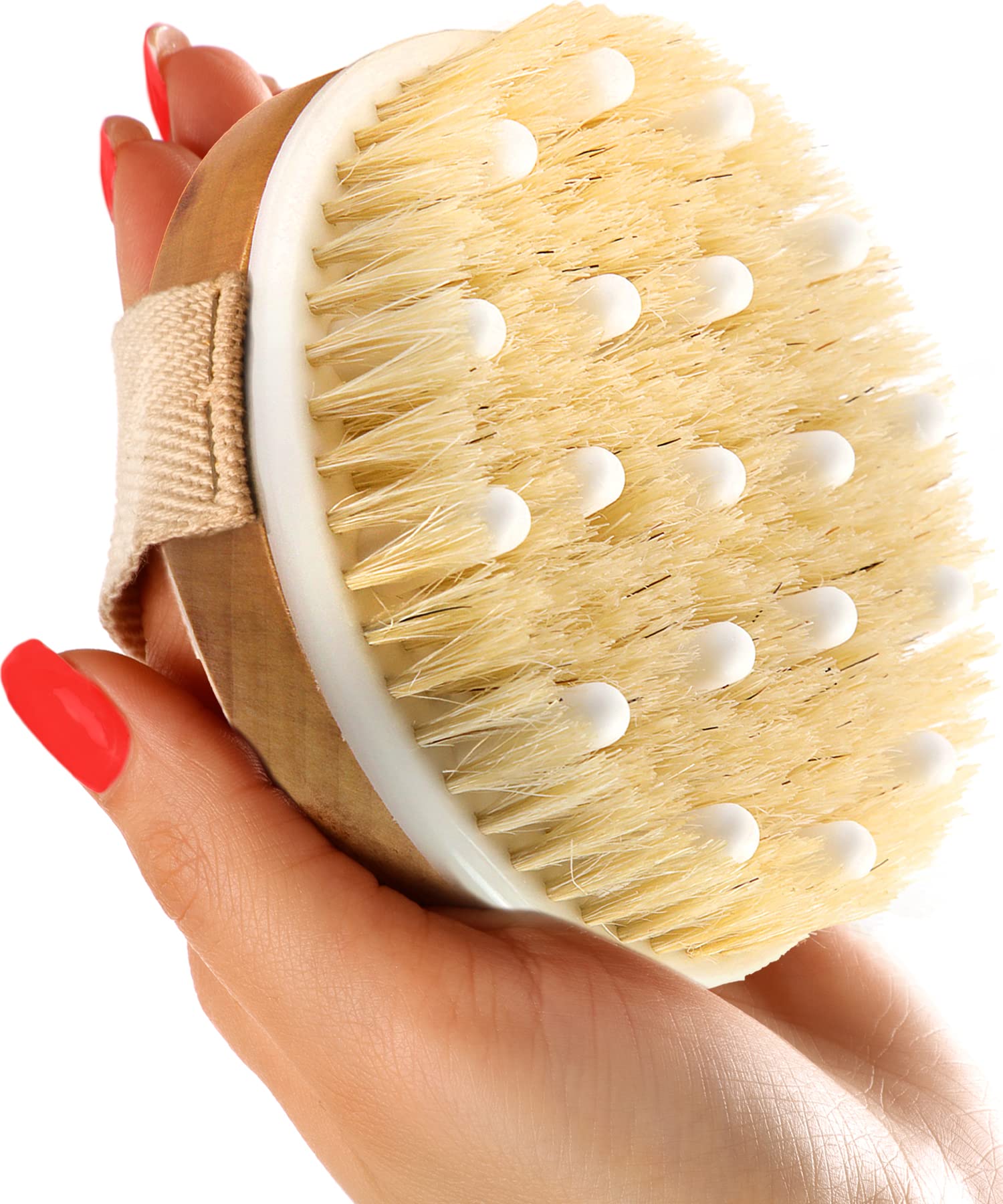 Dry Body Brush (1 Pack) - Reduce Cellulite, Dry Brush For Cellulite And Lymphatic Drainage, Exfoliating Brush With Soft Massage
