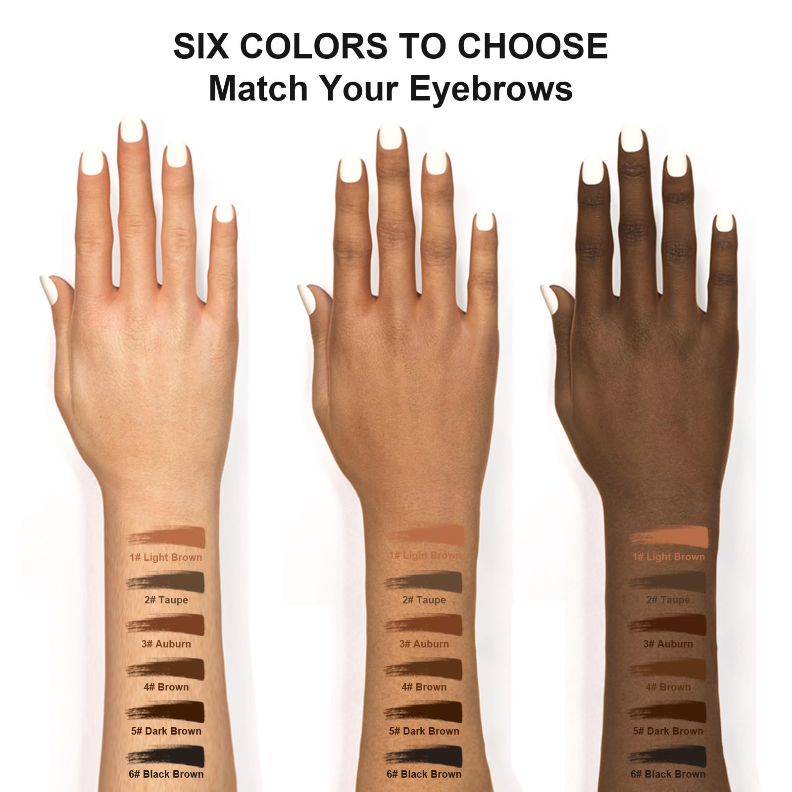 Turritopsisd Eyebrow Pencil Liner ?2-Pack Auburn? Waterproof Long-Lasting Retractable Extra-Slim Pen Fine-Tip Built-In Brush Cre