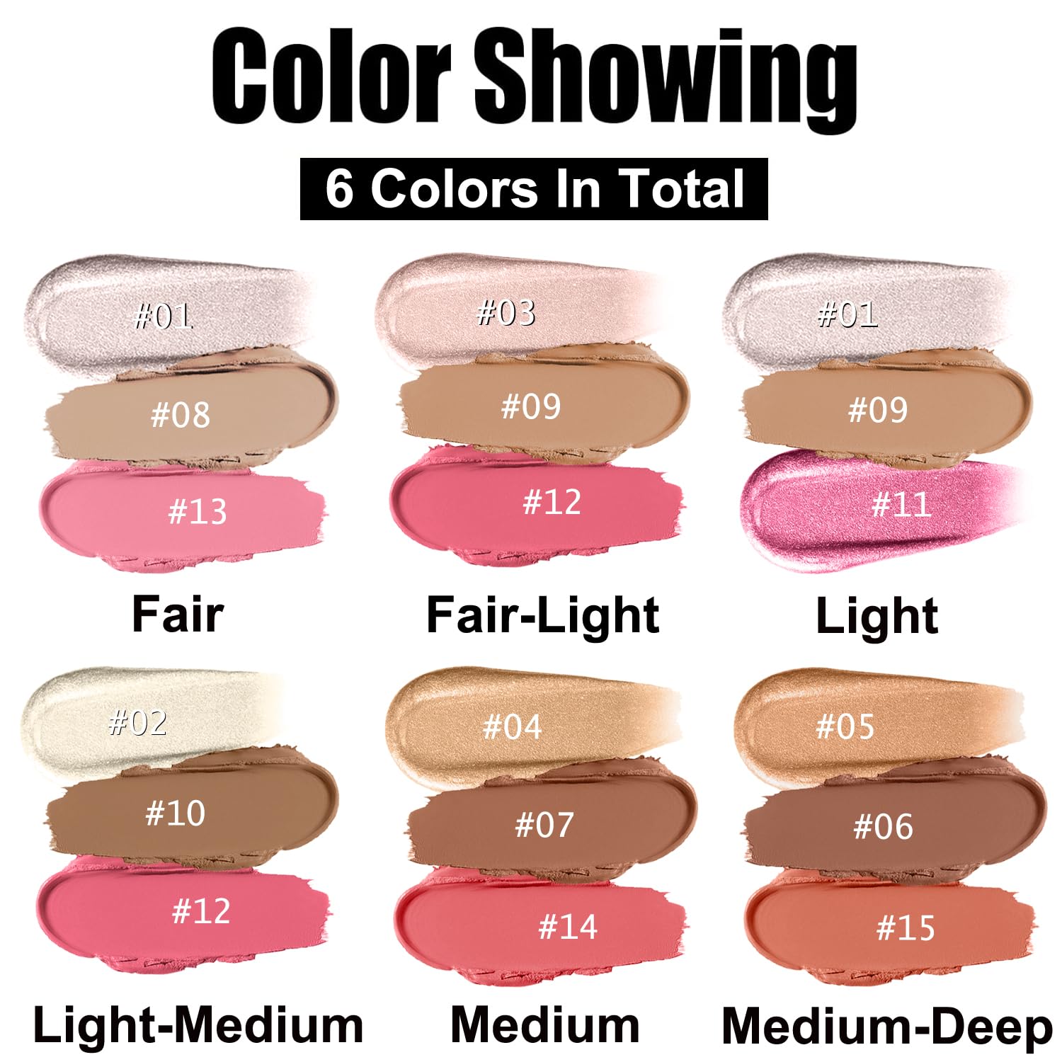 Phoera Foundation,3 Pcs Contour Stick Makeup Kit,Shades With Highlighter Stick,Blush Stick And Bronzer Contour,Phoera Makeup Mat