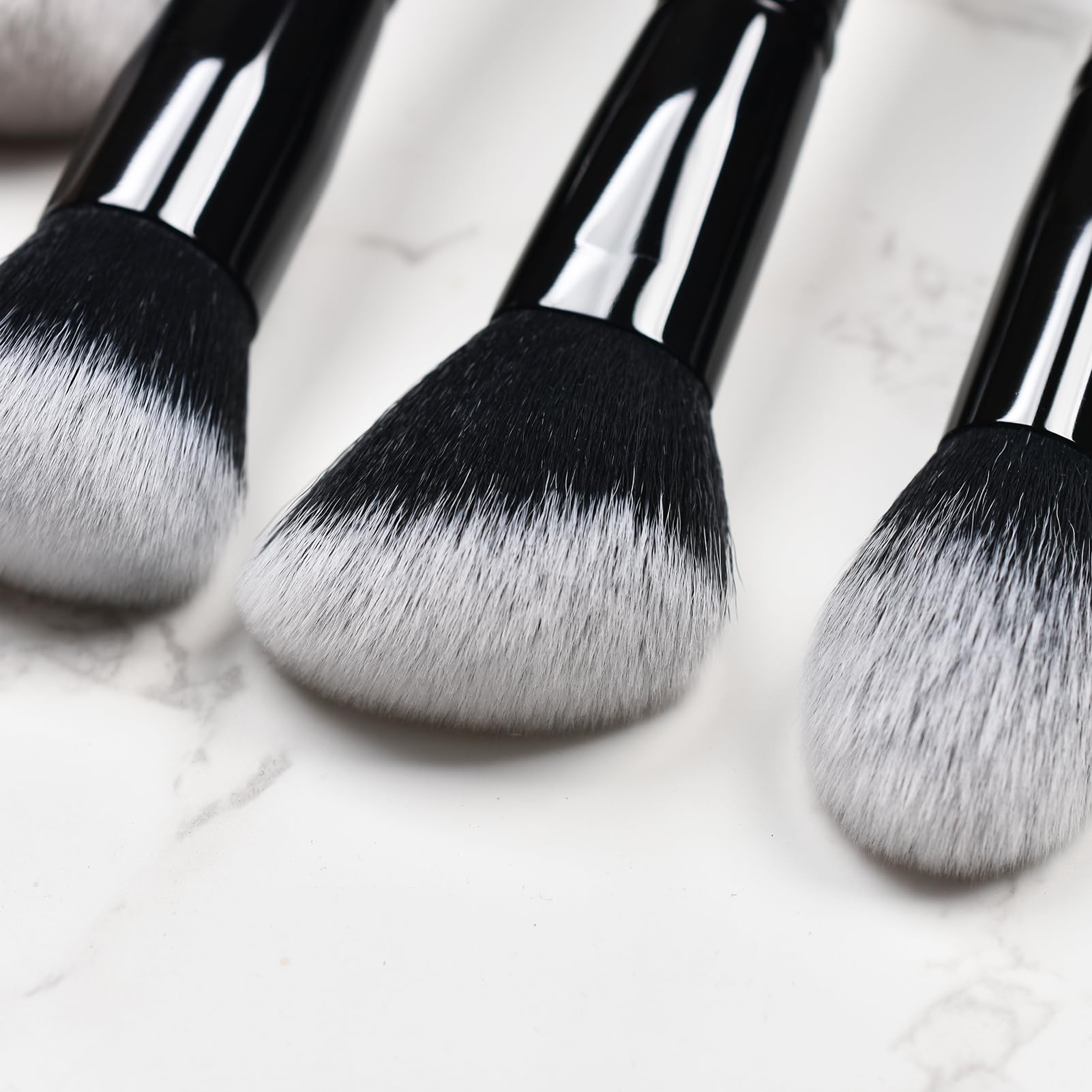 Loryp 4 Pcs Full Face Professional Makeup Brushes Set With Retractable Kabuki Airbrush For Powder,Liquid,Cream,Angled Blush Brus
