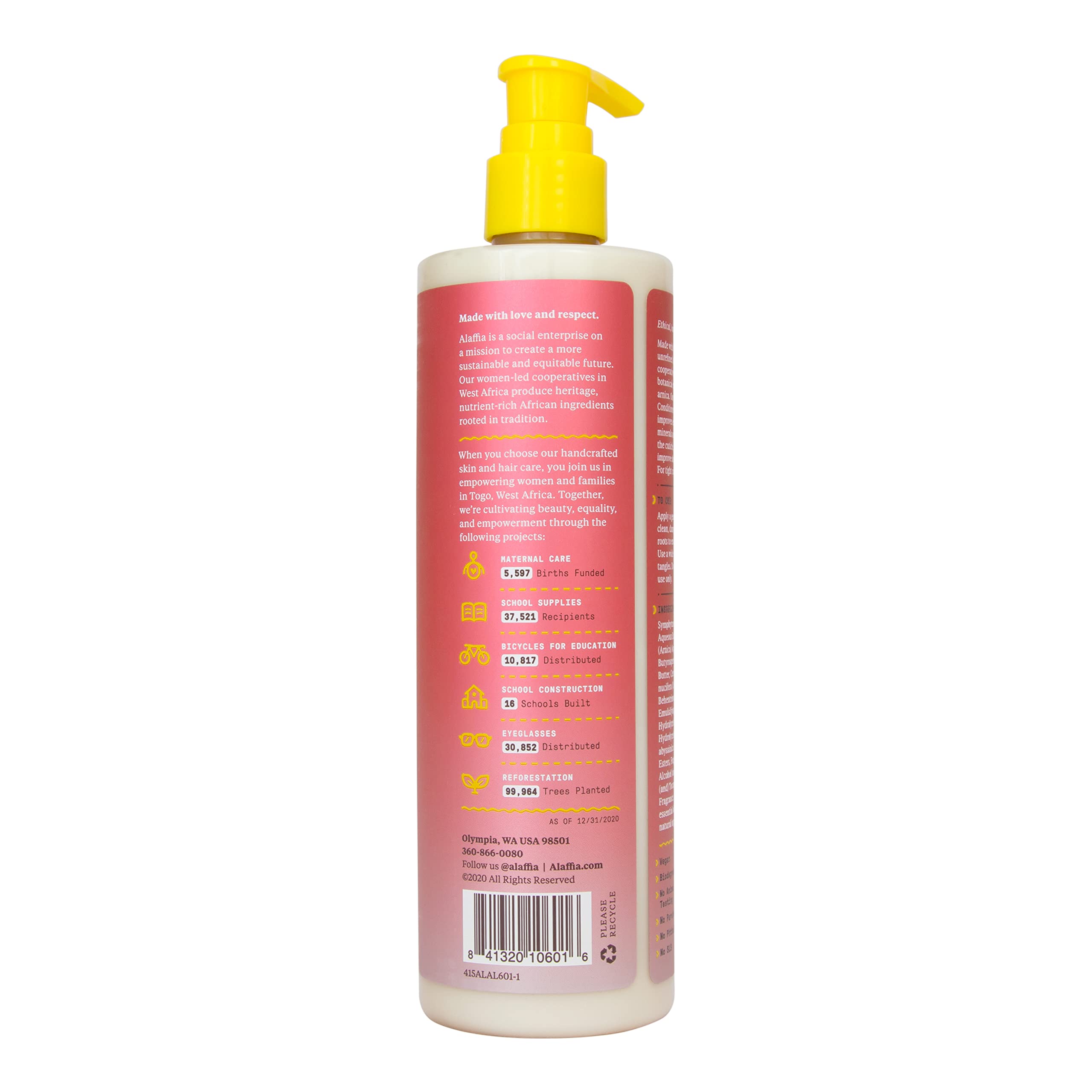 Alaffia Hair Care, Beautiful Curls, Leave in Conditioner for Tight Curls, Thick & Curly Hair Products, Shea Butter, Vitamin E &