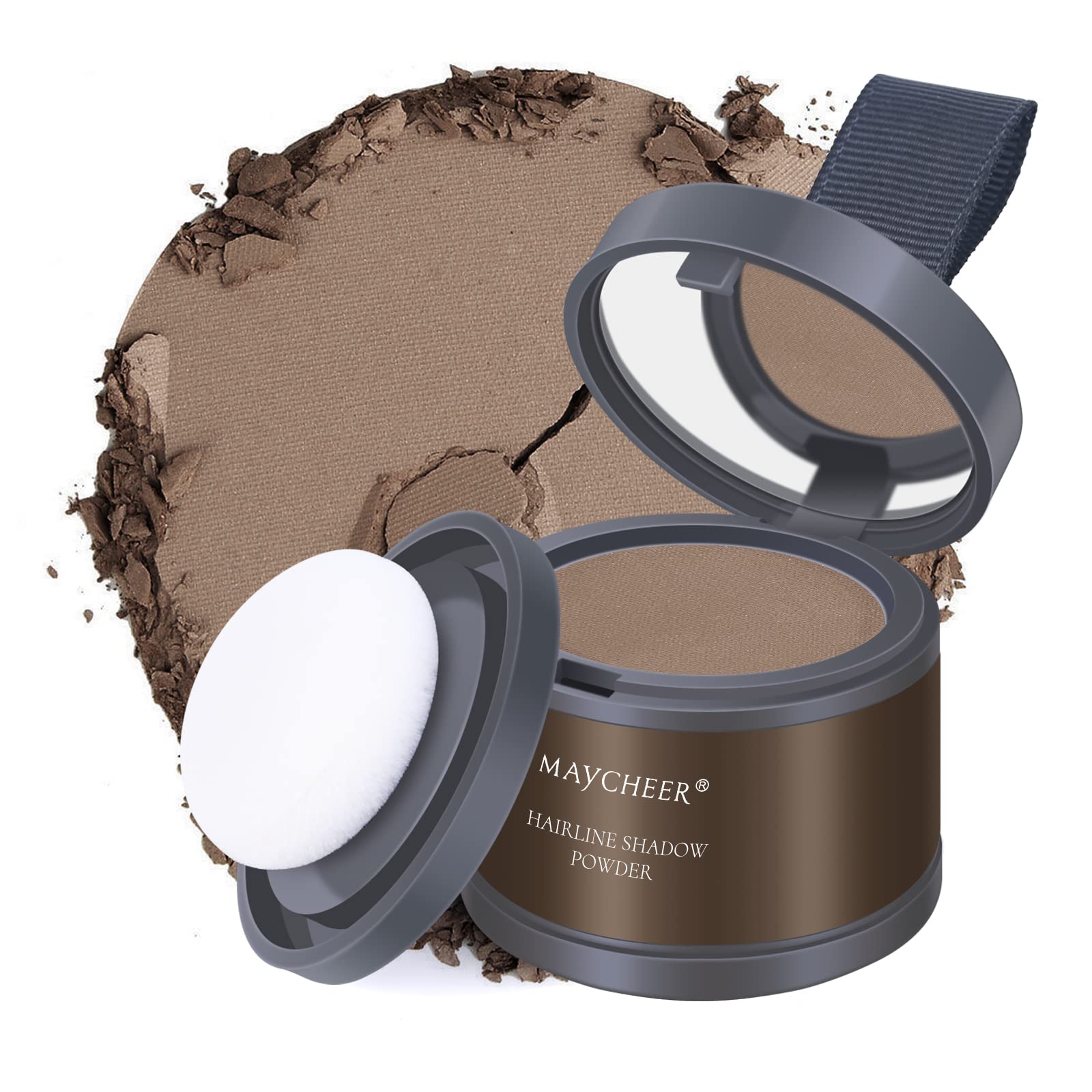 Freeorr Root Touch Up Powder For Thinning Hair - Hairline Shadow Powder For Gray Hair Coverage, Brown