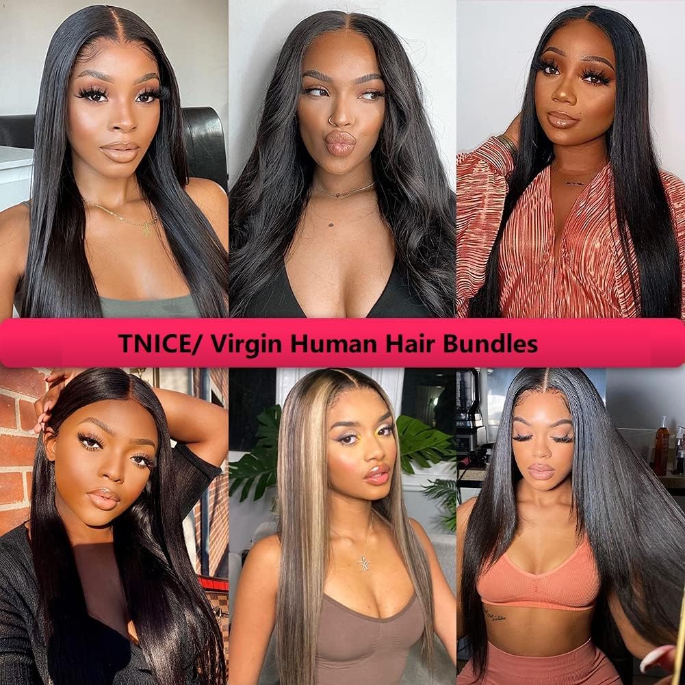 Straight Human Hair Bundles 24 24 24 Inch Brazilian Straight Hair Bundles 100% Unprocessed Virgin Hair Weave Bundles Human Hair