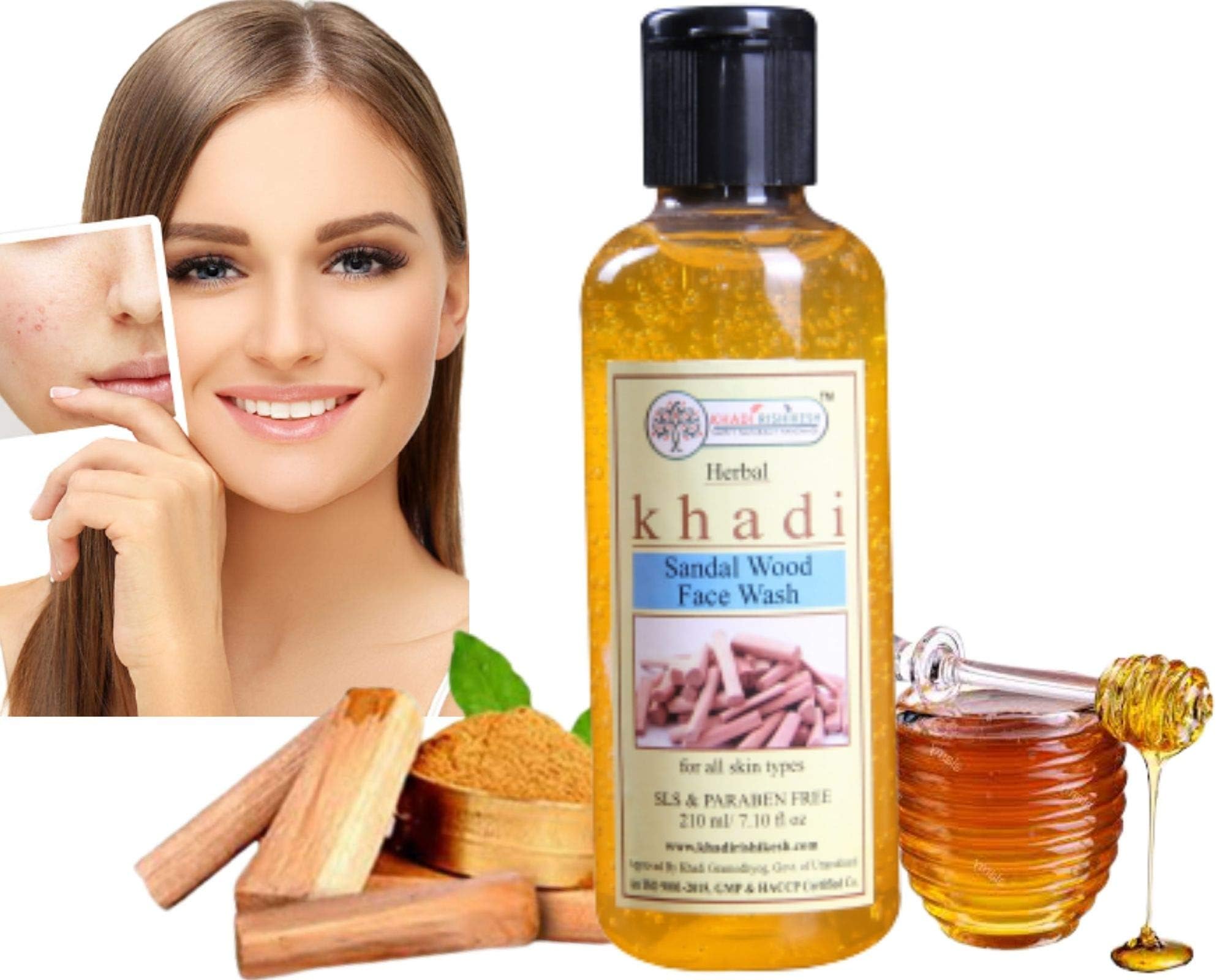 Khadi Rishikesh Herbal Sandalwood Ayurvedic Face Wash For Deep Cleansing  210Ml