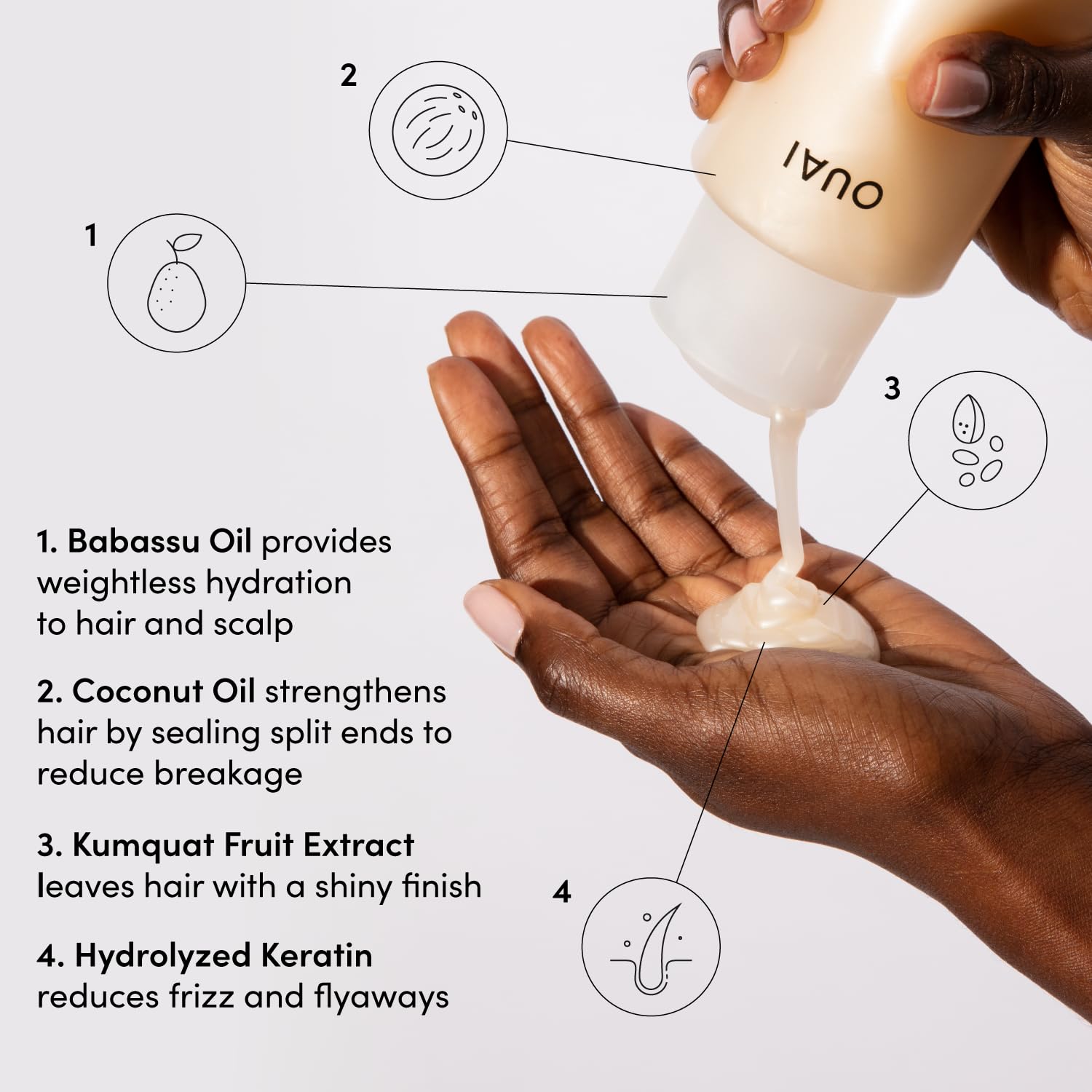 Ouai Medium Shampoo Refill - Hydrating Shampoo With Coconut Oil, Babassu, Kumquat Extract And Keratin - Strengthens, Nourishes A