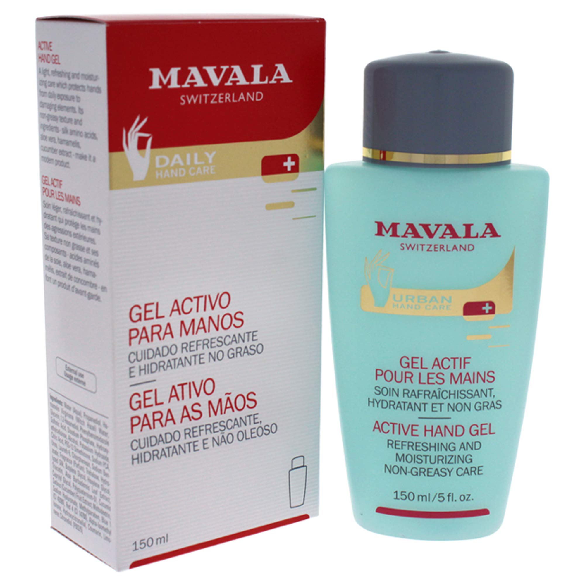 Mavala Active Non-Greasy Refreshing Protection Hand Gel, 5 Ounce