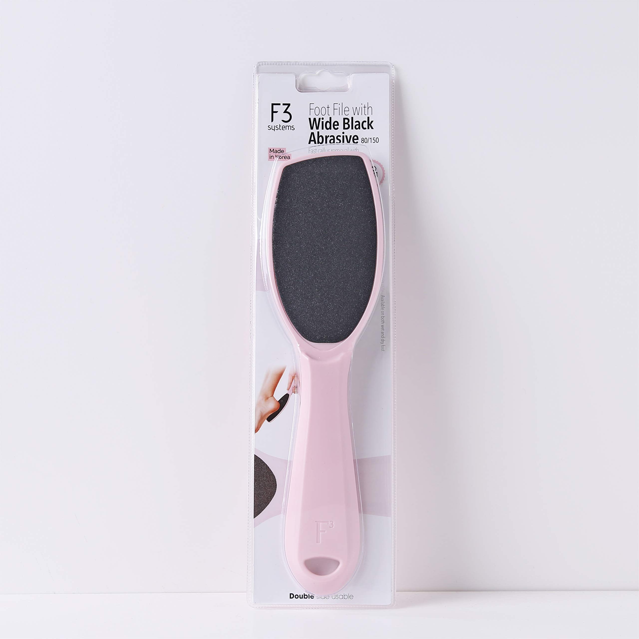F3 Systems, Wide Emery, Double-Sided Pedicure Tool, Colossal Foot File For Men & Women, Effective For Cracked Heel, Callus Remov