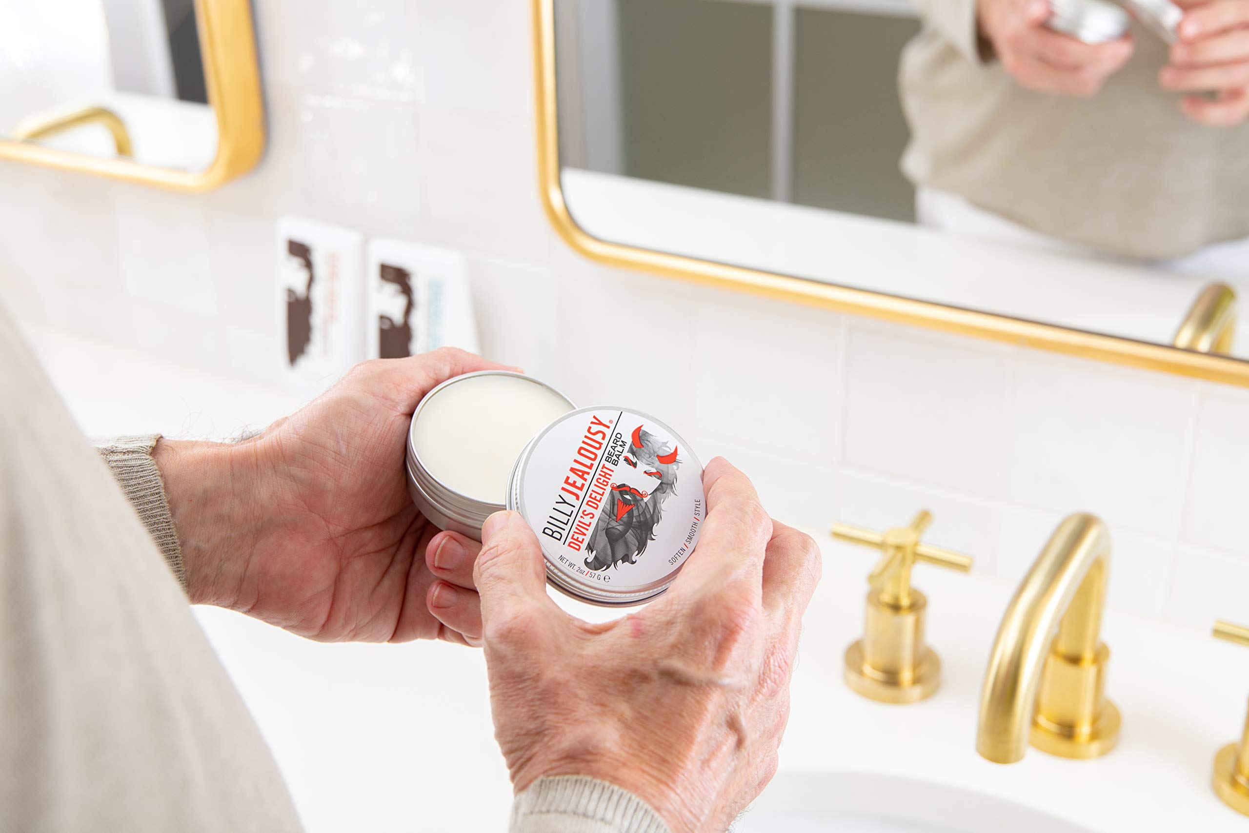 Billy Jealousy Devil 'S Delight Moisturizing Strengthening & Softening Everyday Scented Beard Balm, 2 Oz.