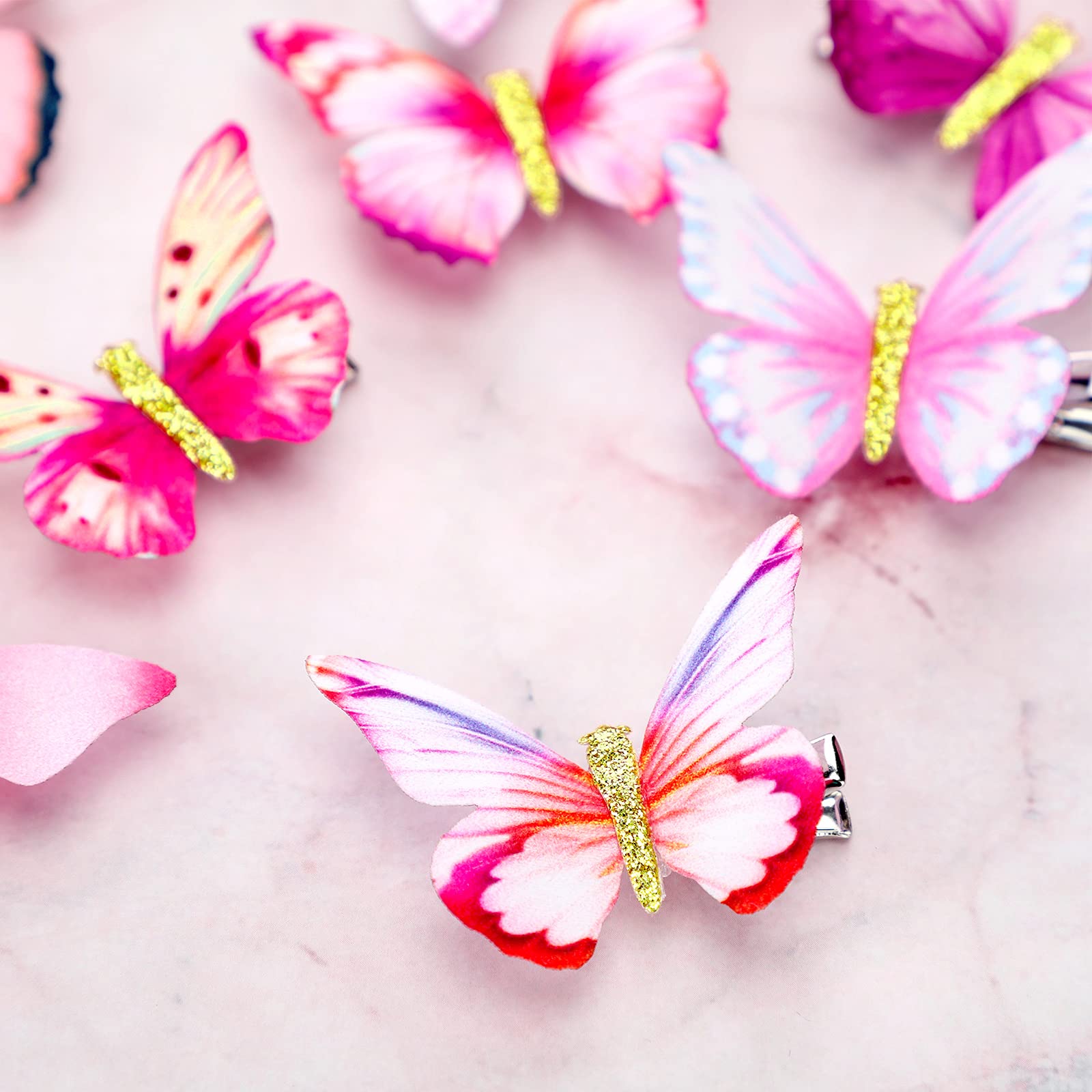 Boao 18 Pieces Glitter Butterfly Hair Clips for Girls Teens Women Hair Accessories (Stylish Styles)