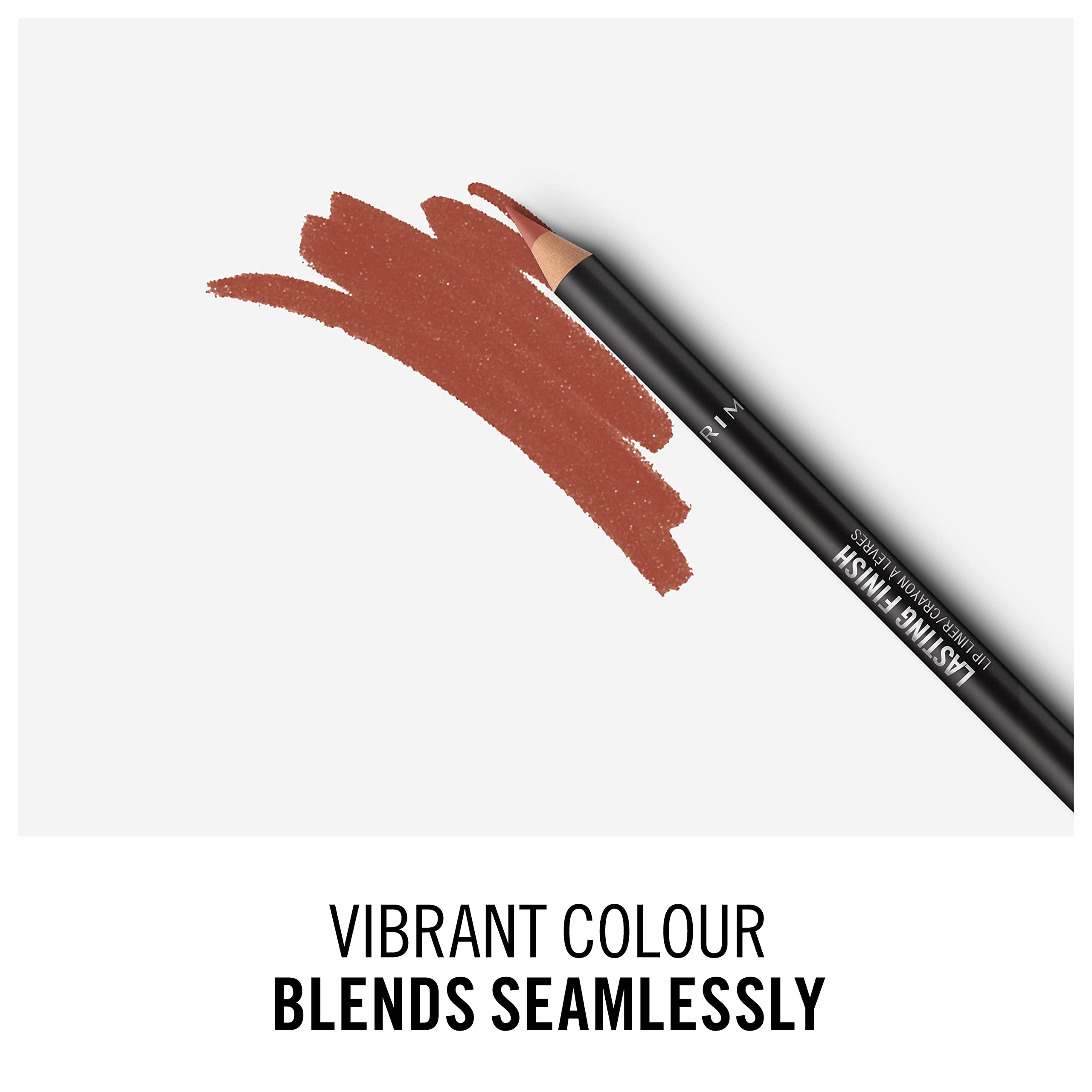 Rimmel Lasting Finish 8Hr Soft Lip Liner Pencil - Vibrant, Blendable Formula To Lock Lipstick In Place For 8 Hours - 110 Spice,
