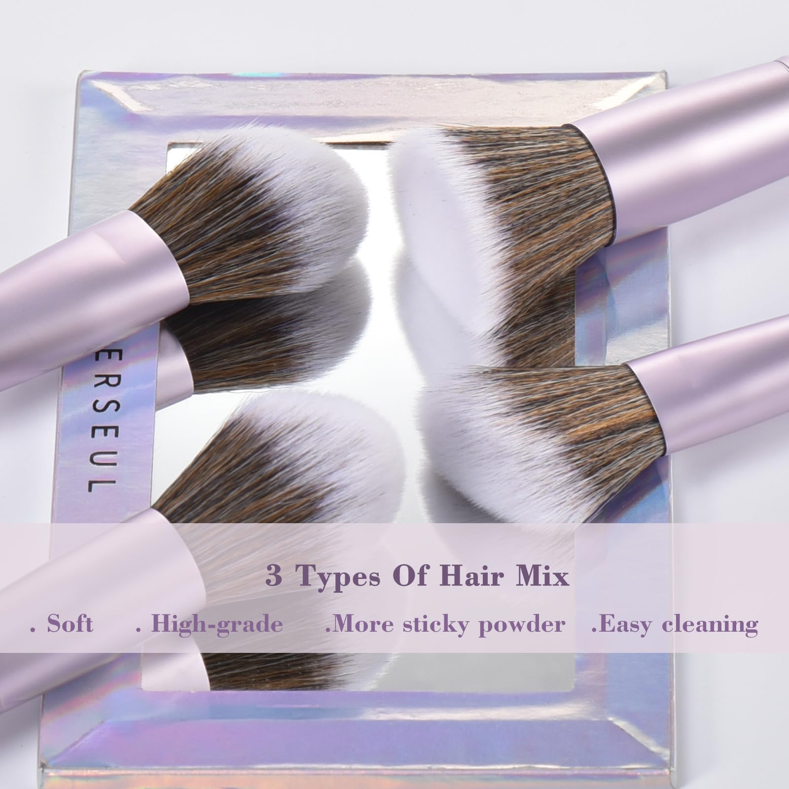 Soft 10Pcs Makeup Brushes And Sponges With Drying/Storage Cases,Make Up Brushes For Girls,Makeup Brush Sets For Women,For Powder