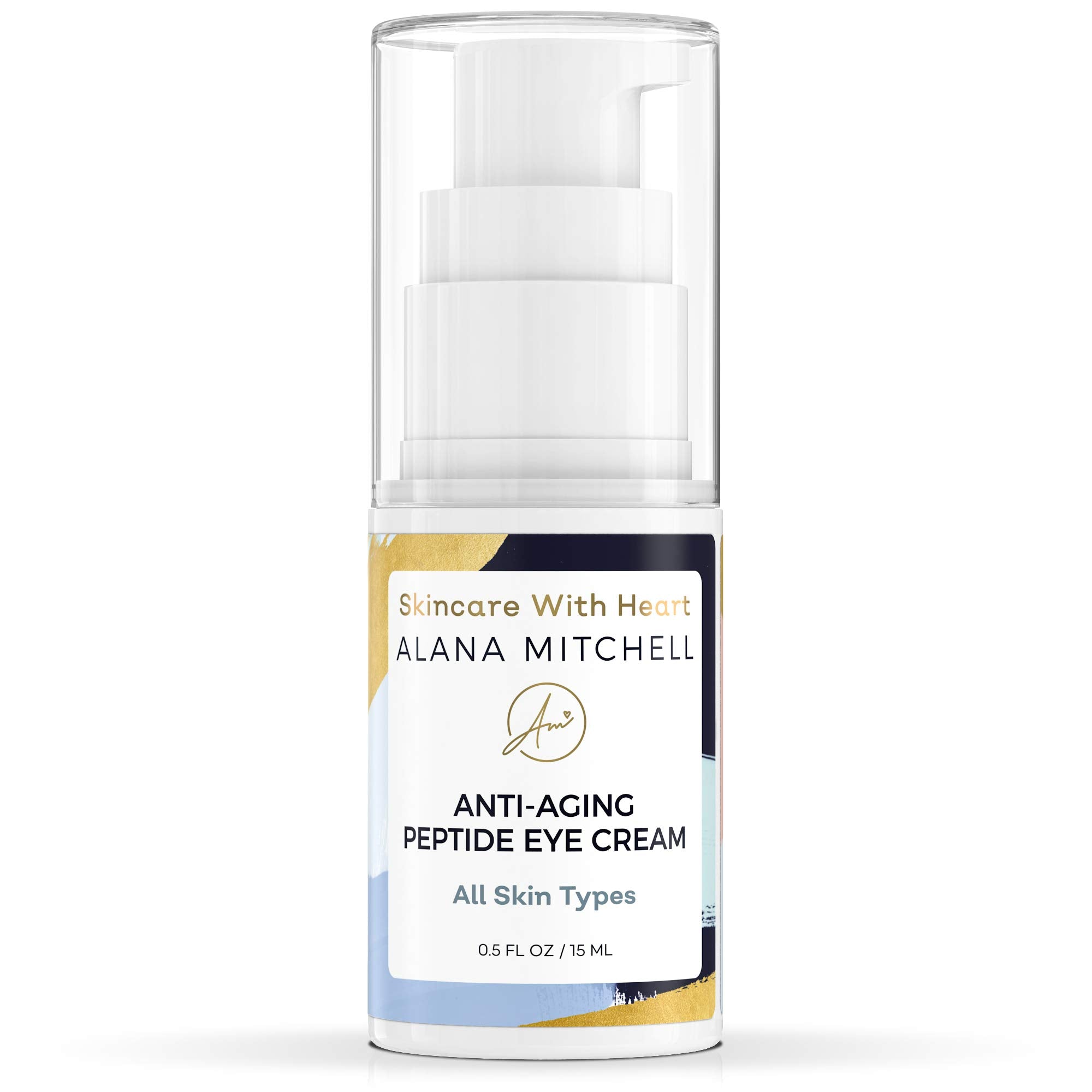 Anti-Aging Peptide Under Eye Cream - Peptide Eye Cream for Hydrated & Firm Skin - Under Eye Cream for Dark Circles and Puffiness