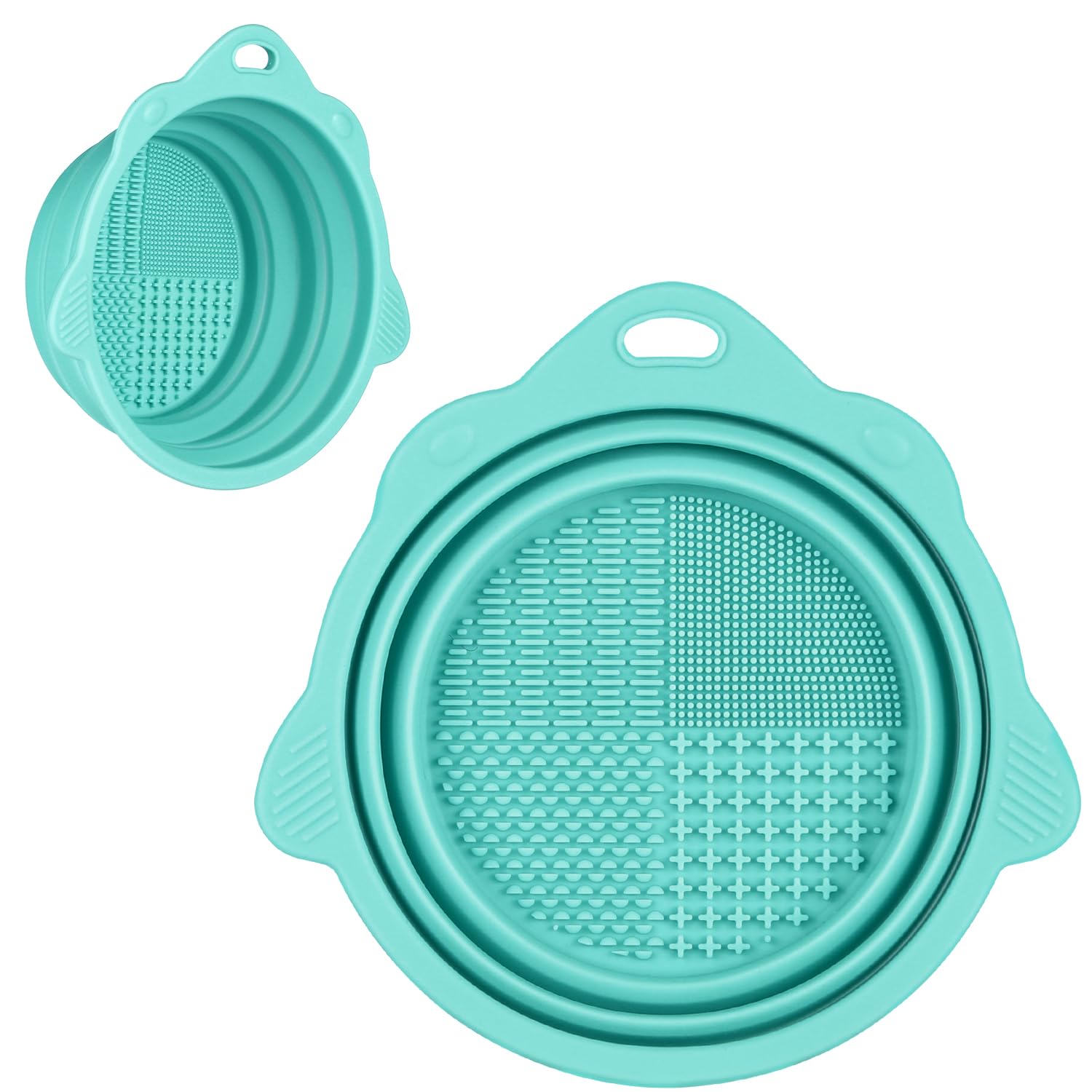 Makeup Brush Cleaner, Etercycle Foldable Silicone Brush Cleaner Bowl Srubber, Portable Washing Tools for Makeup Brush,Powder Puf