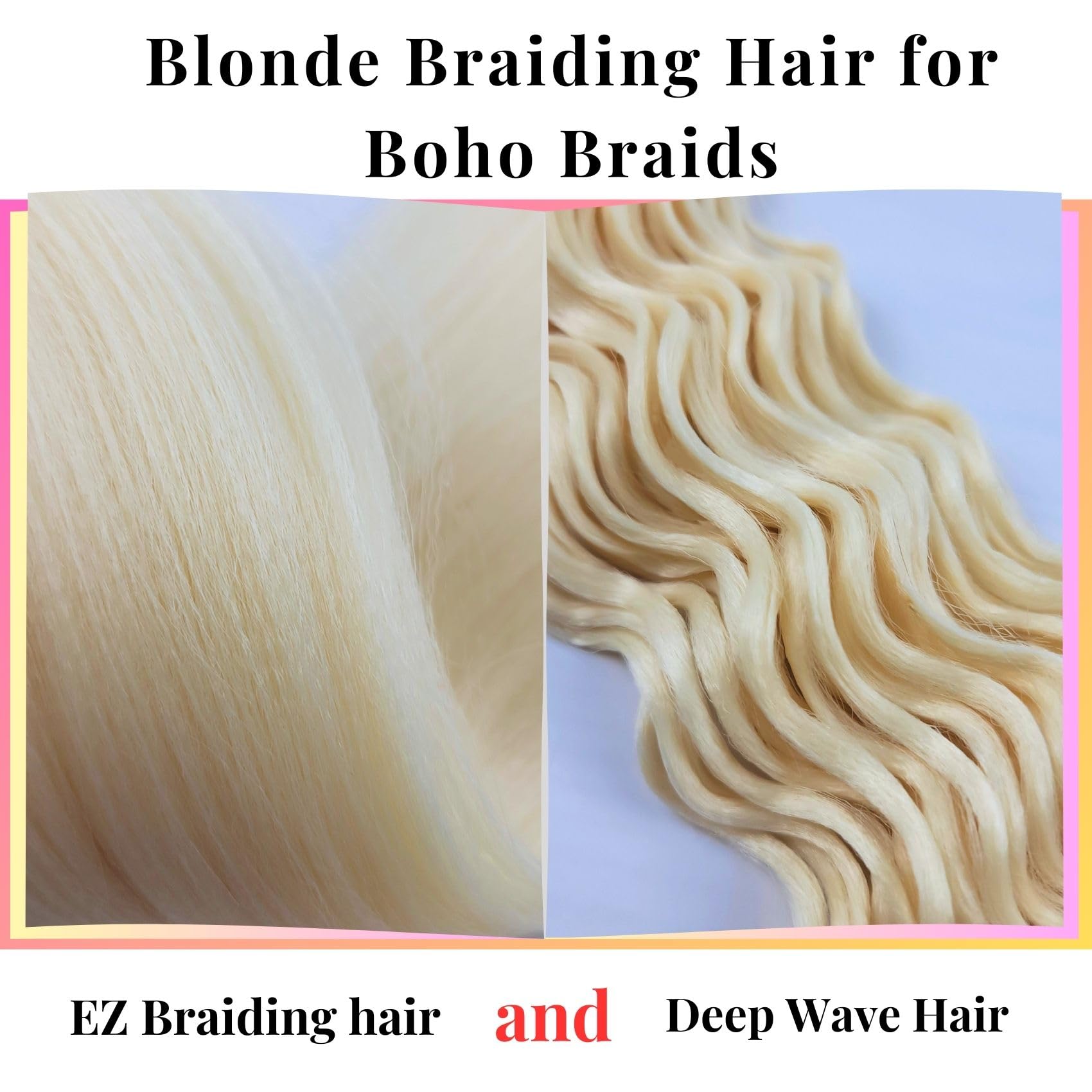 Blonde Braiding Hair Pre Stretched For Boho Braids Synthetic Prestretched Ez Braiding Hair For Knotless Box Braids Bohemian Brai
