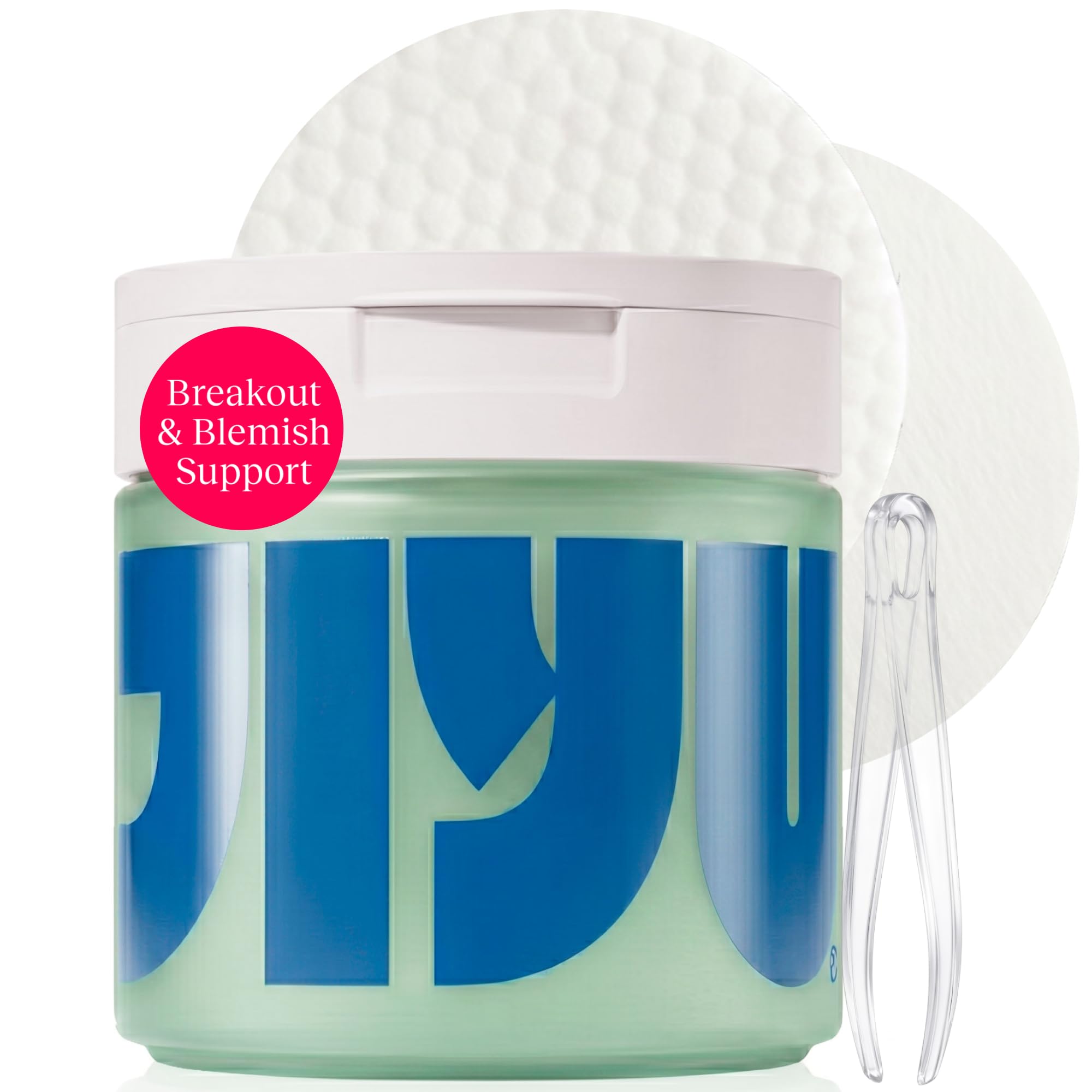 JIYU Cleansing Polish Pads  Korean Skincare for Clogged Pores, Breakouts & Uneven Skin Texture  Face Exfoliating Pads with Gly