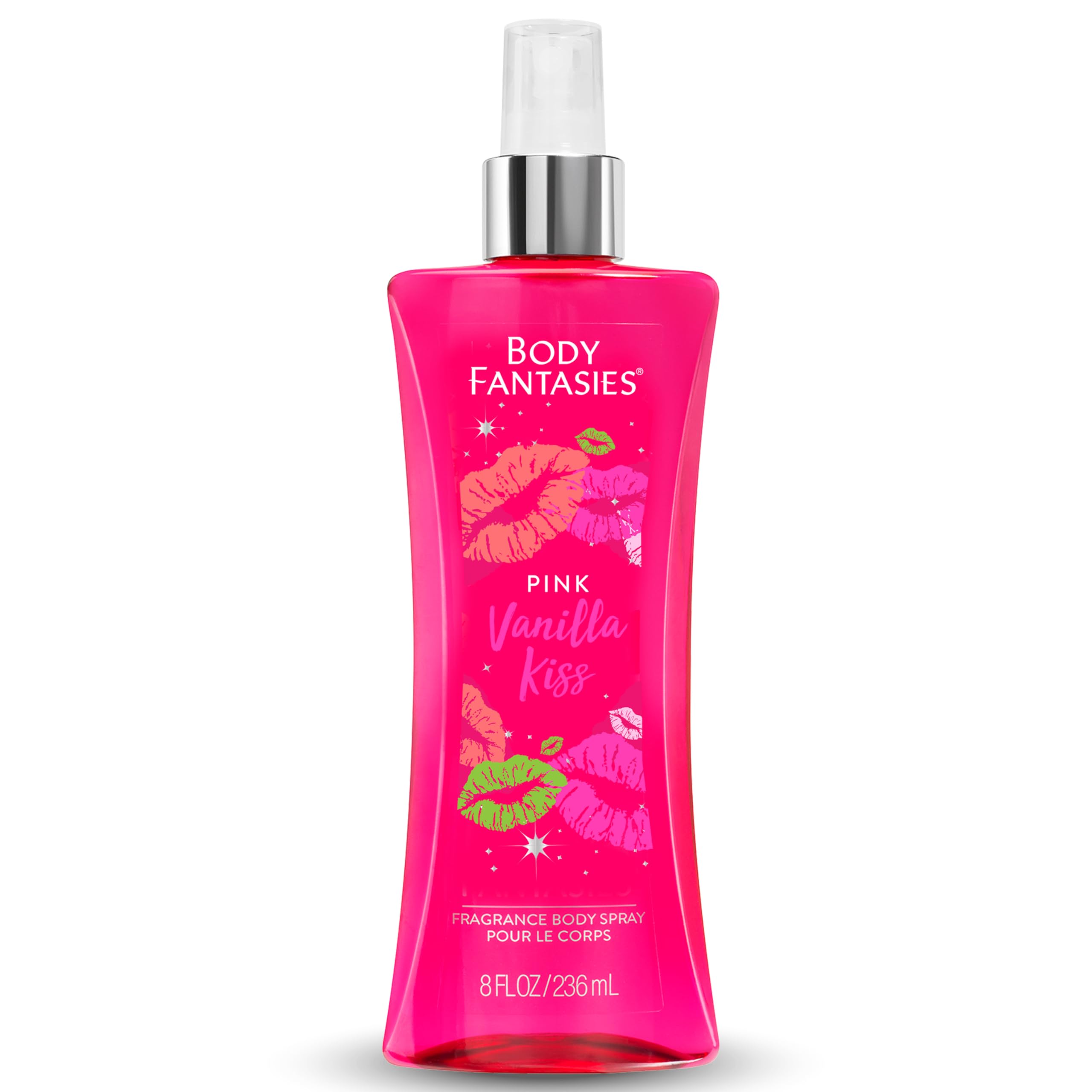 Body Fantasies Pink Vanilla Kiss 8 Oz Fragrance Body Spray