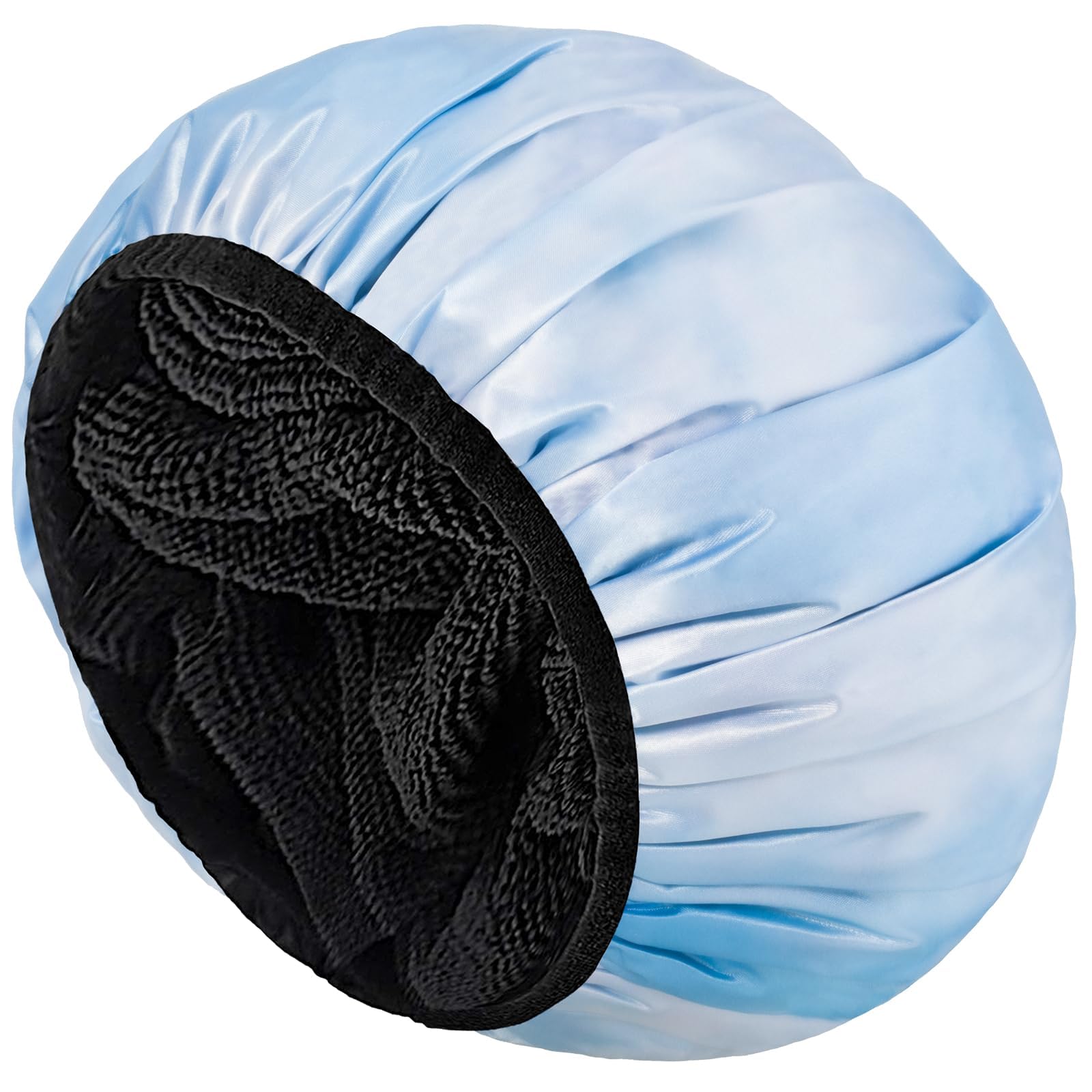 Aquior Shower Caps,Terry Lined Shower Cap For Women Reusable, Triple Layer Waterproof Bath Cap, Extra Large For Women Long Hair
