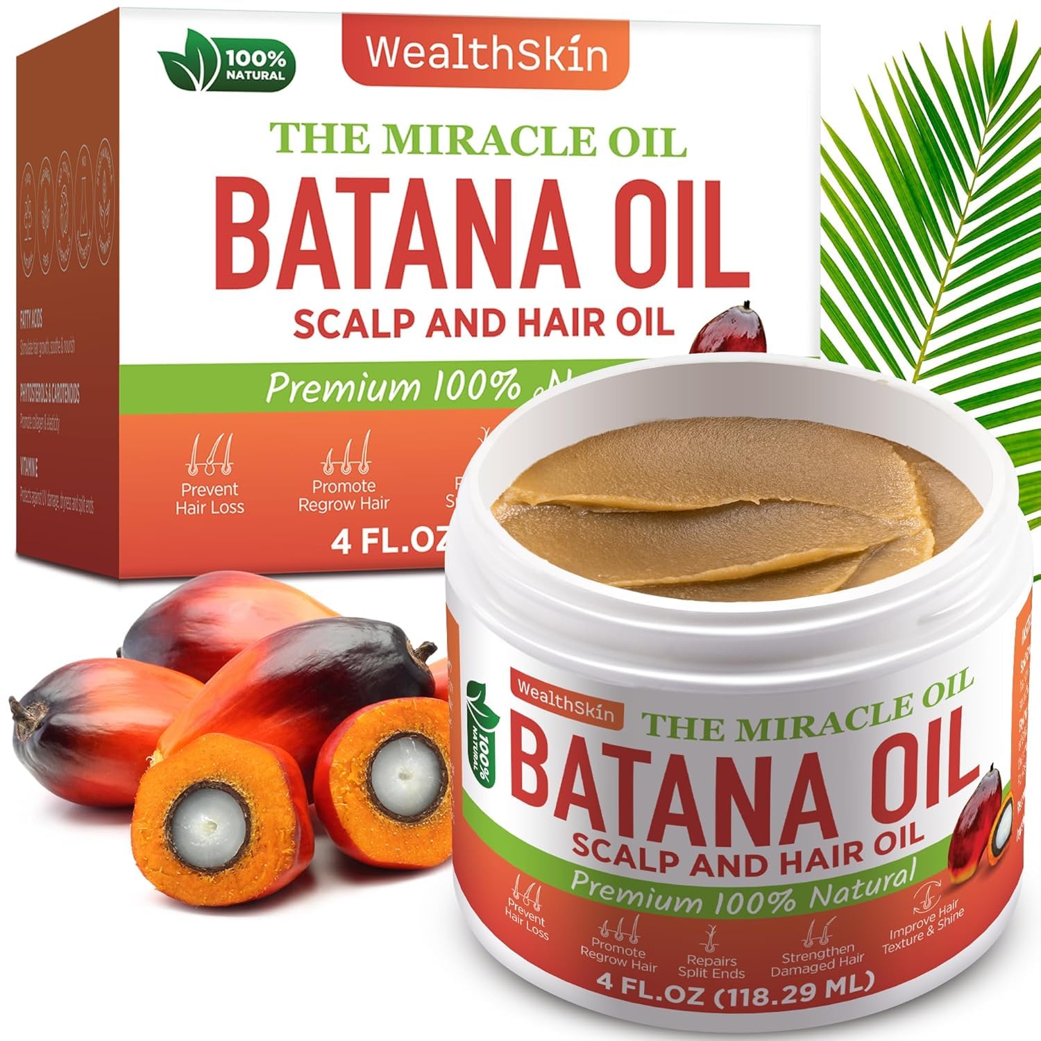 Batana Oil for Hair Growth: 100% Pure & Organic Raw Botana Oil from Honduras  Natural Hair & Scalp Care for Thicker, Stronger H