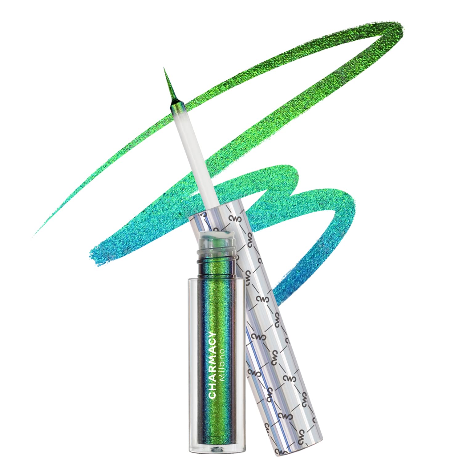 Charmacy Multichrome Eyeliner Liquid Liner, Glitter Liquid Eyeliner Waterproof, Metallic Intense Color Shifting Colorful Eyeline