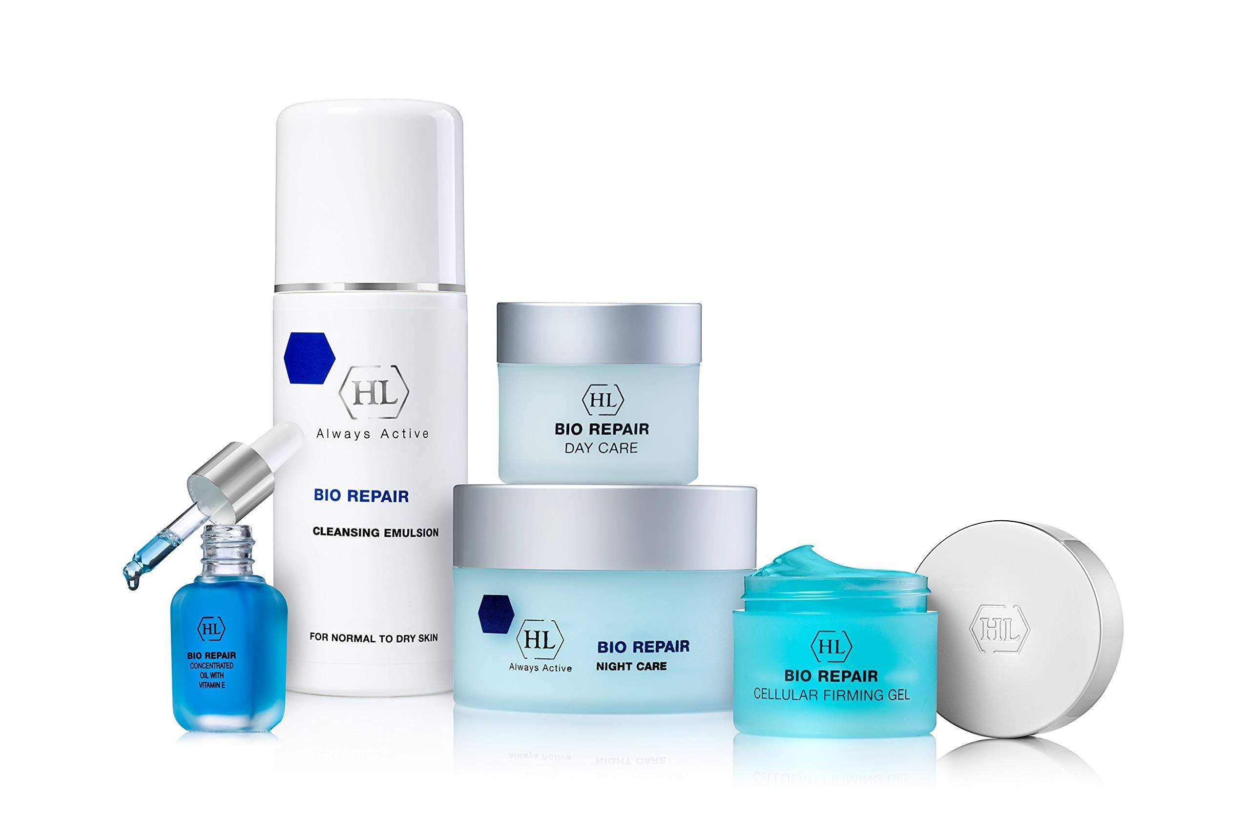 HL Holy Land Cosmetics Bio Repair Day Care with Vitamin E, Elastin and Collagen to Reduces Lines, Wrinkles and Soothe Damaged Sk