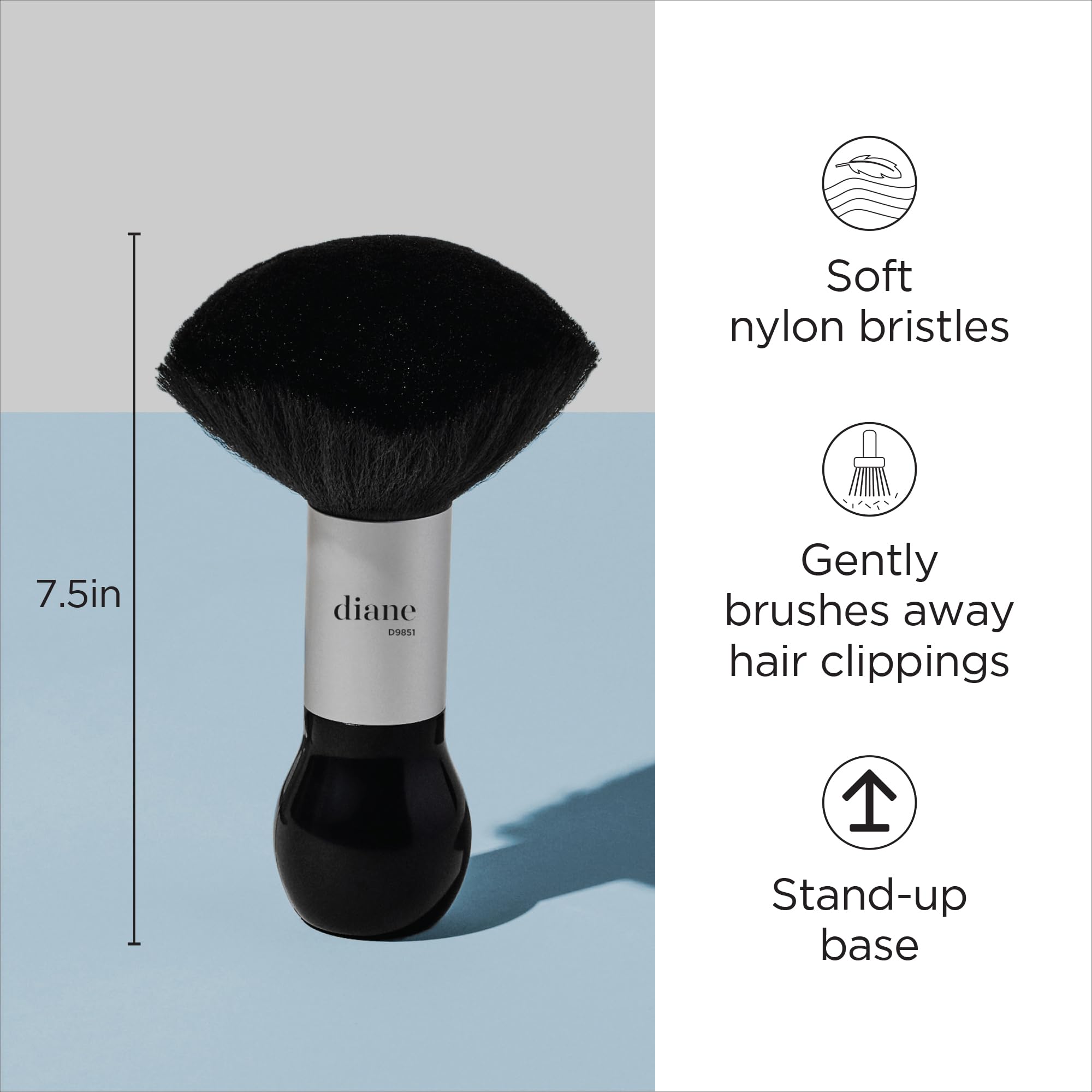 Diane Neck Duster - Barber and Salon Brush to Remove Loose Hair from Neckline and Ears After Haircut, Professional and Home Use,
