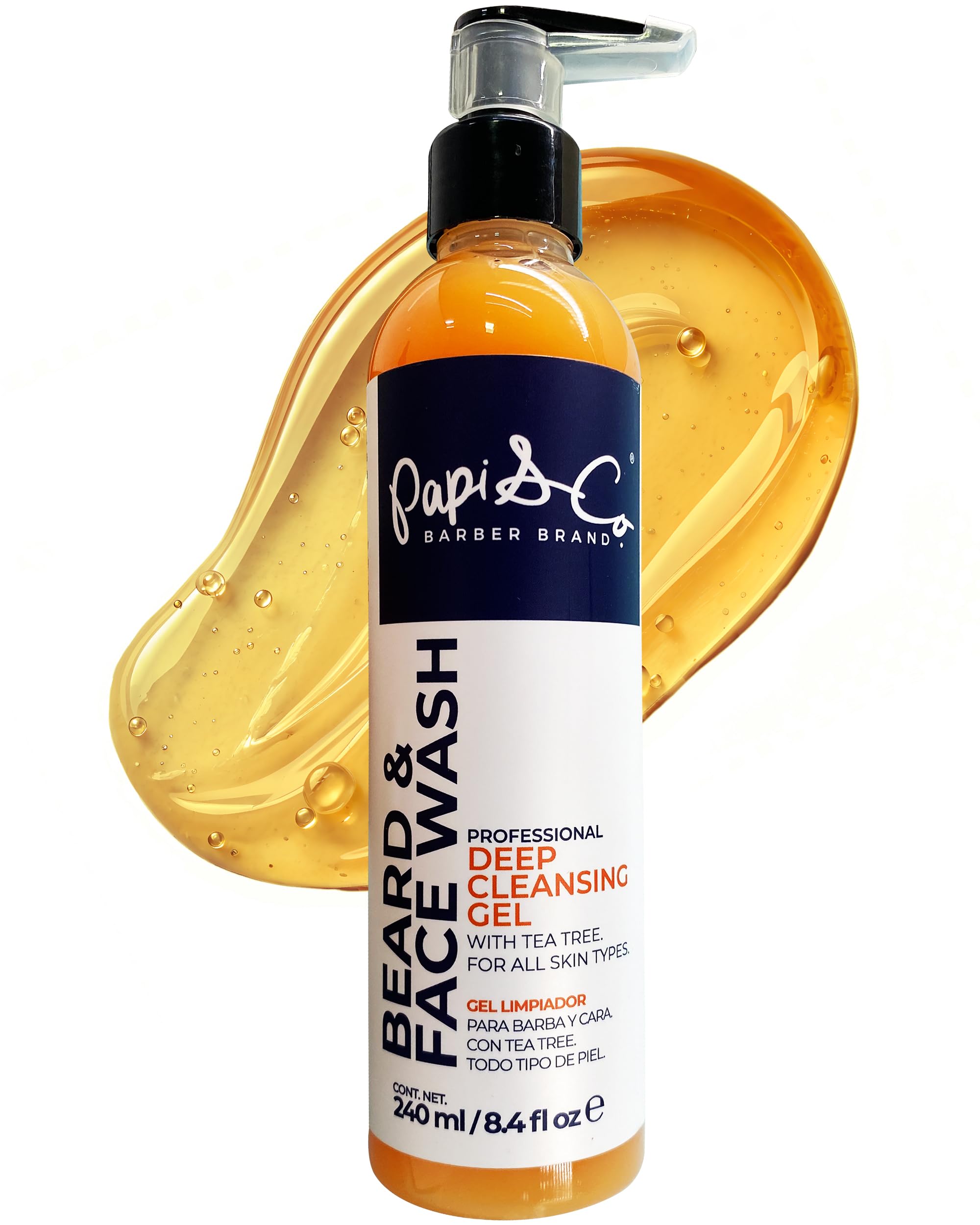 PAPI & CO.  Deep Cleansing Gel, Face & Beard Wash,All Skin Types,8.4 Fl Oz