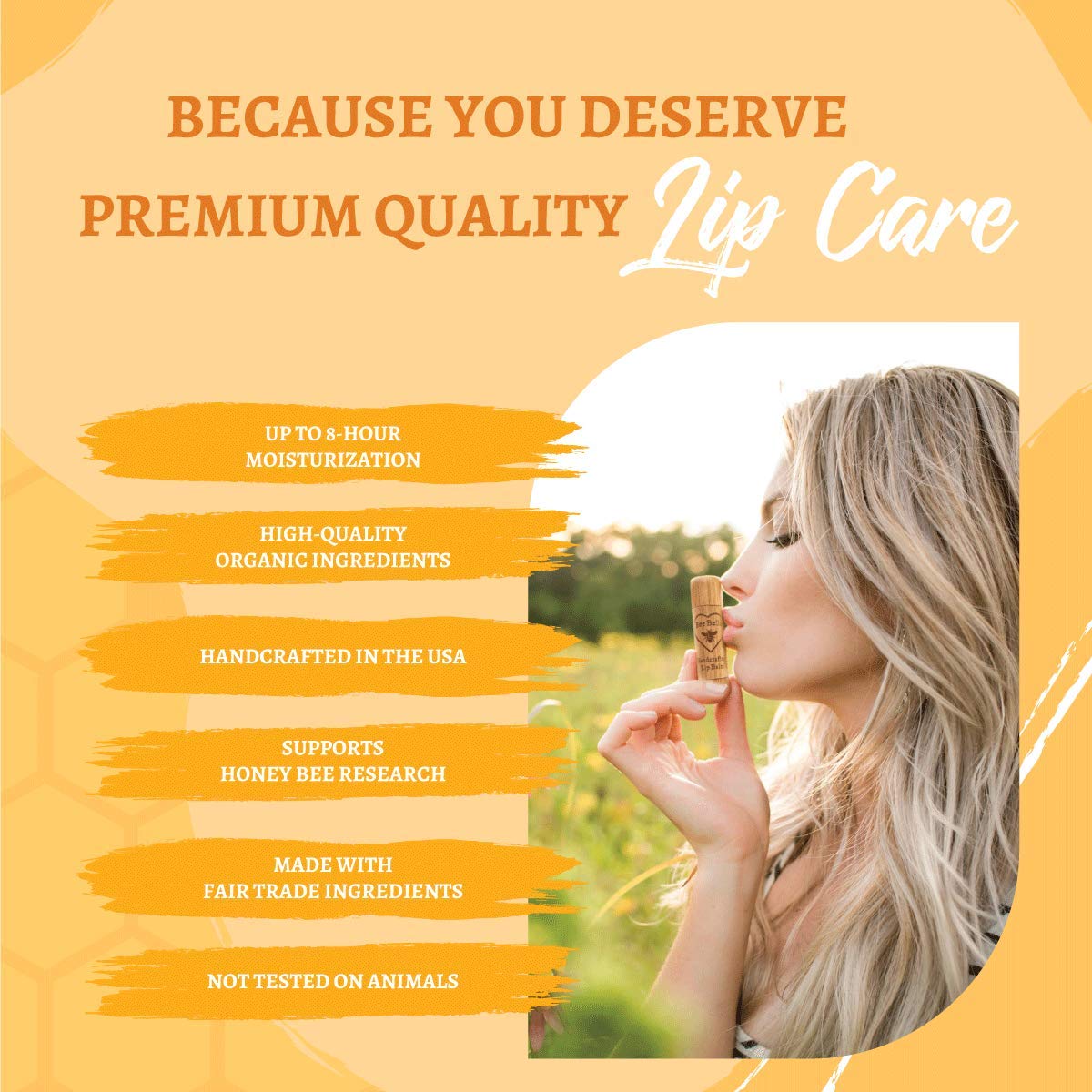 Bee Bella Lip Balm, Peppermint, 3 Pack - Hydrating, Moisturizing Lip Care, 100% Natural, Original Organic Beeswax With Vitamin E