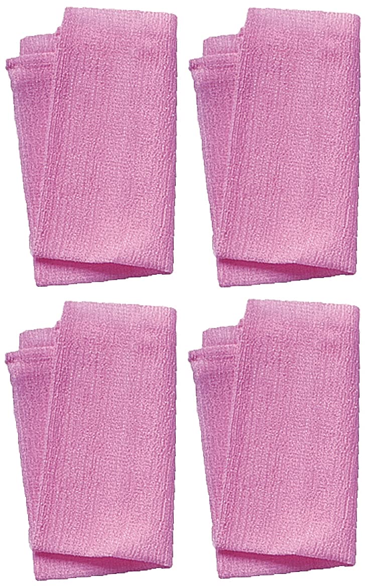 Aquasentials Exfoliating Bath Cloth (4 Pack) (Pink Only)