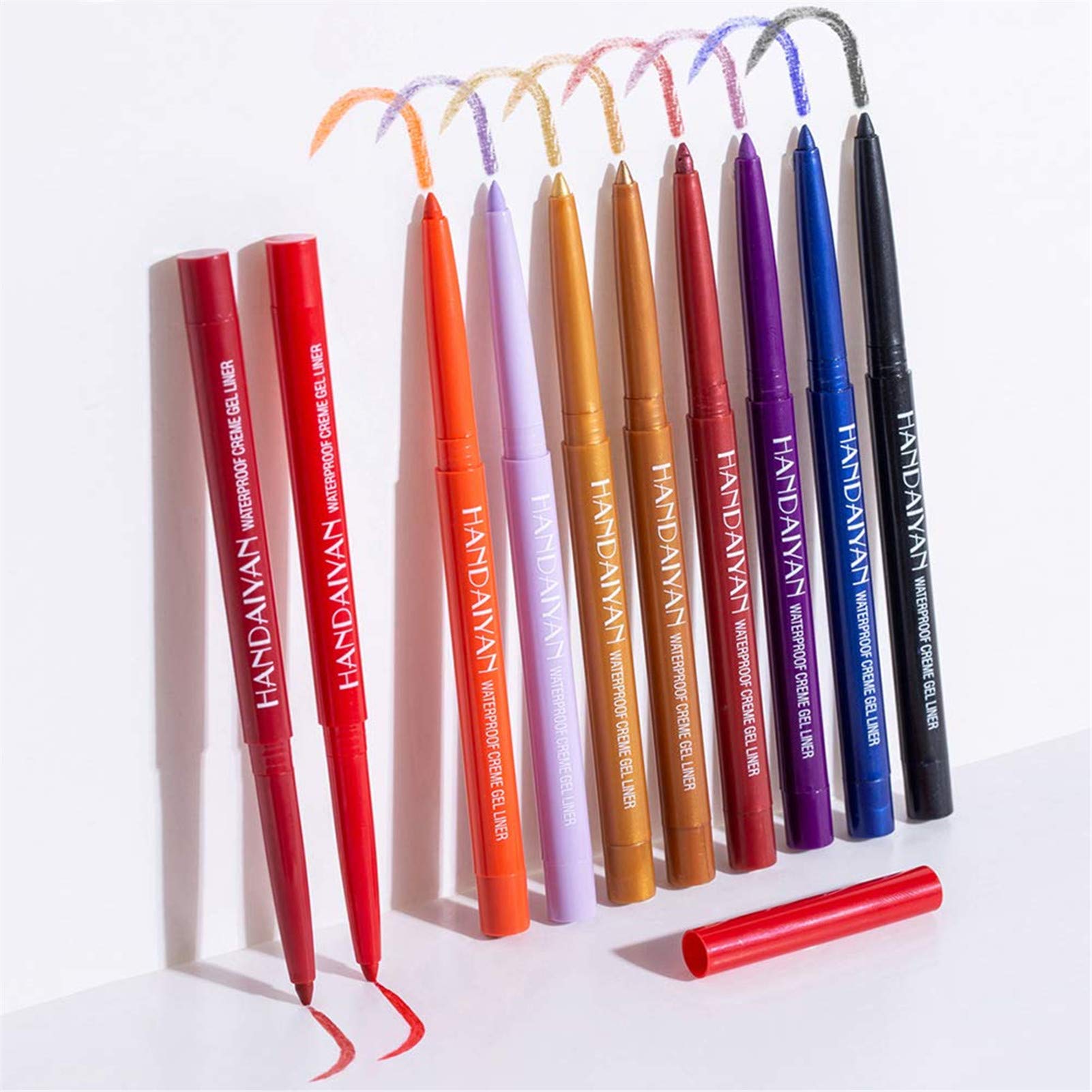 Bonnie Choice 20 Pcs Colored Eyeliners Pencil Set, 20 Colors Waterproof Long Lasting Retractable Matte Colorful Eyeliner Milti-F