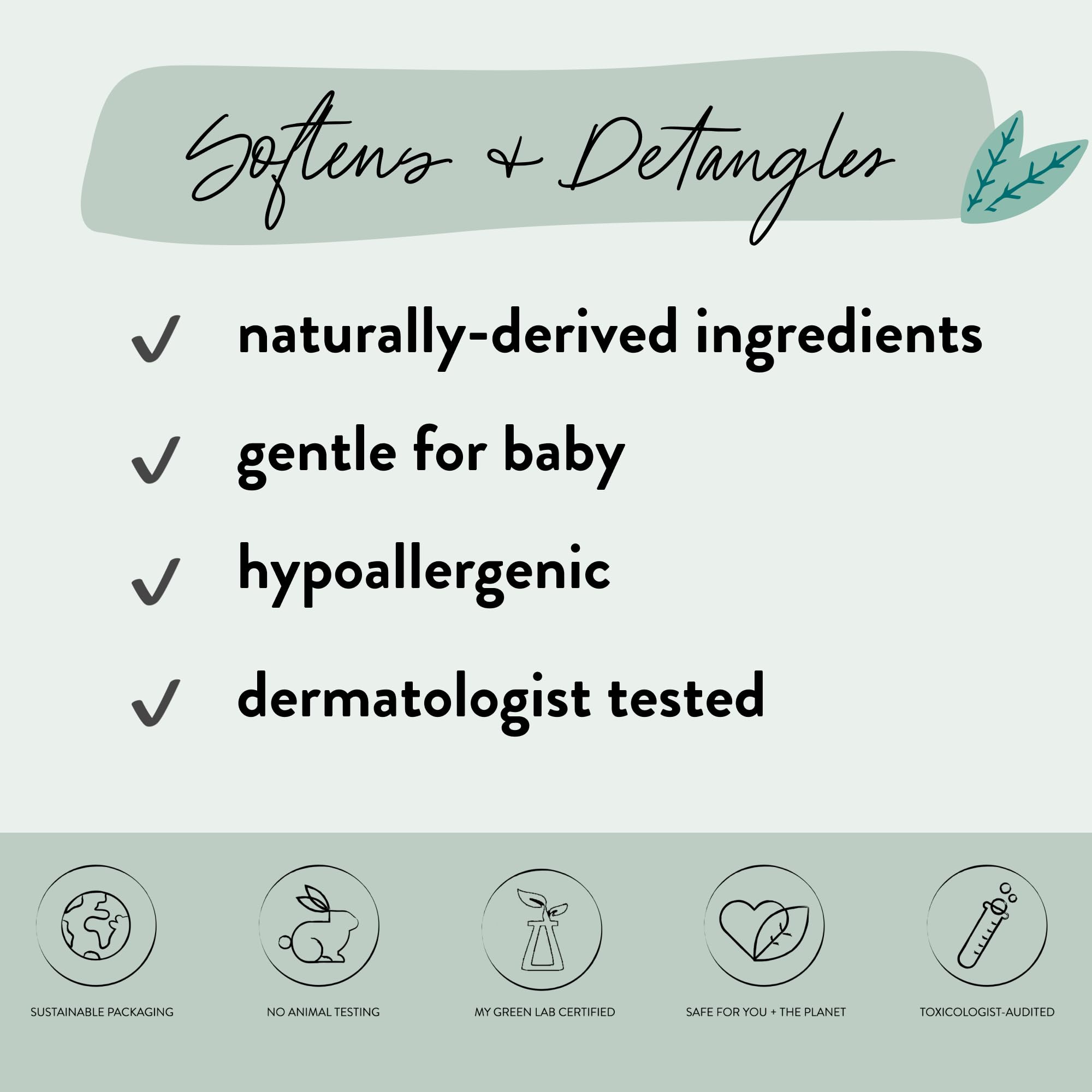The Honest Company Conditioning Hair Detangler , Leave-In Conditioner + Fortifying Spray , Tear-Free, Cruelty-Free, Hypoallergen