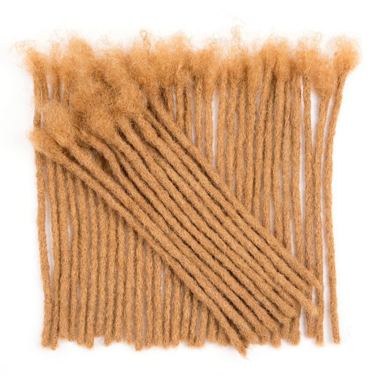 Teresa 0.8cm Width 8 Inch 40 Strands 100% Human Hair Dreadlock Extensions for Man/Women,Full Head Handmade Permanent Human Loc E