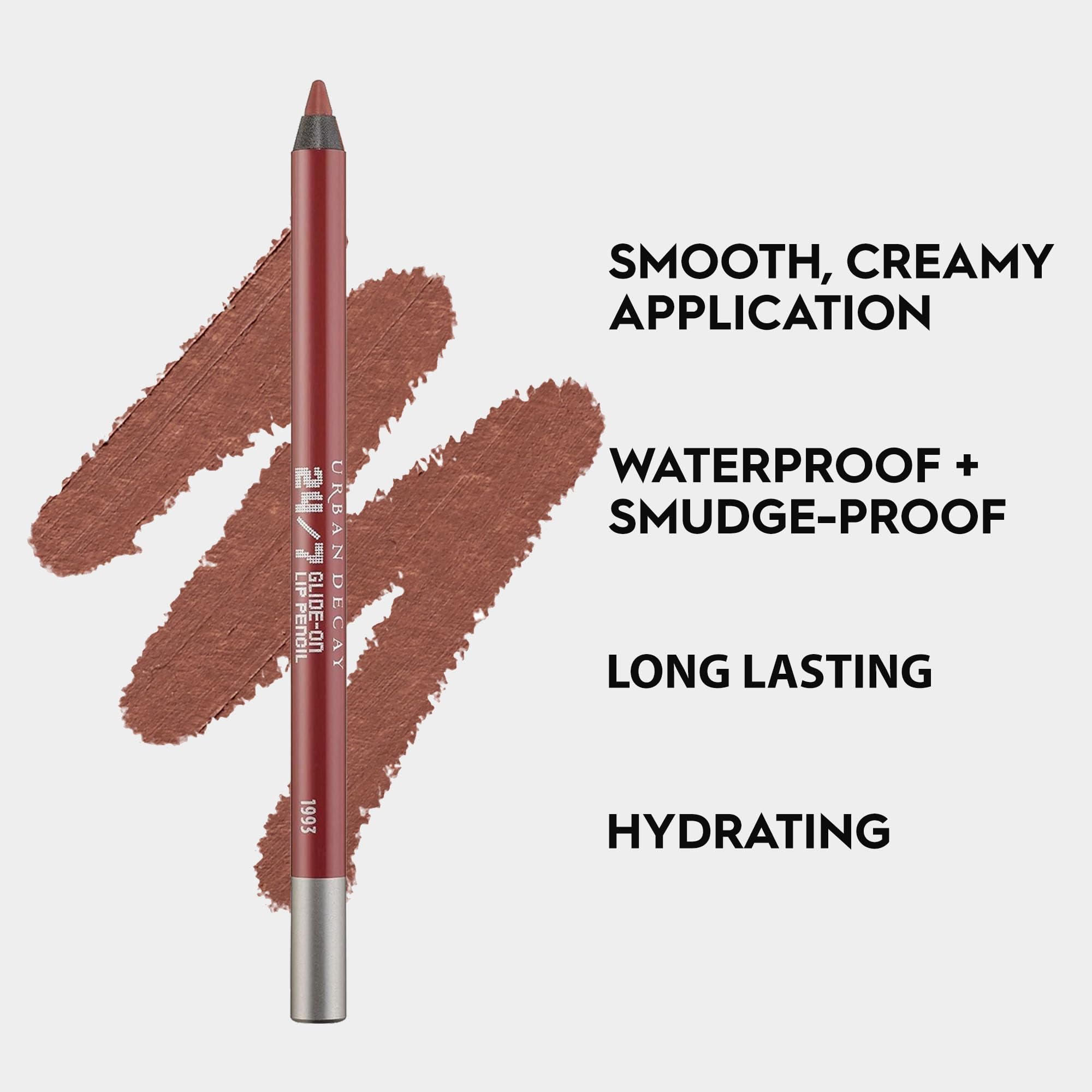 Urban Decay 24/7 Glide-On Waterproof Lip Pencil (1993 - Medium Brown), Smudge-Proof, Longwearing Lip Liner, Smooth & Creamy Colo