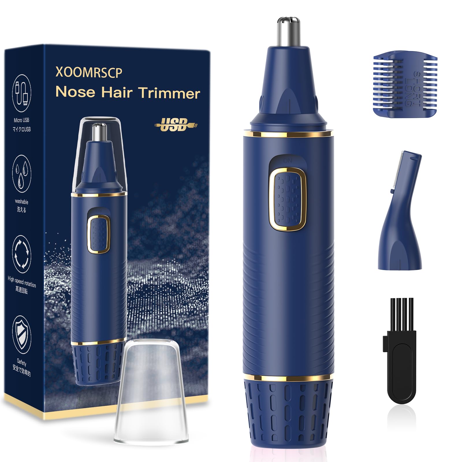 Xoomrscp Nose Hair Trimmer For Men, 2024 Painless Usb Rechargeable Nose Hair Trimmer, Ear And Nose Hair Trimmer For Men, Profess