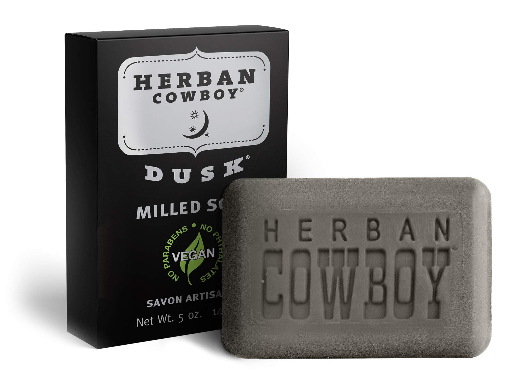 Herban Cowboy Milled Bar Soap Dusk - 5 oz (Pack of 6) | Mens Bar Soap | No Parabens, No Phthalates & Certified Vegan