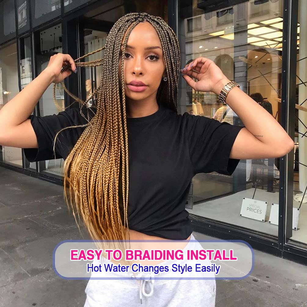 8 Pack Ombre Braiding Hair Pre Stretched - 20 '' 80G/Pack Premium Pre Stretched Braiding Hair Extensions, Professional Itch Free