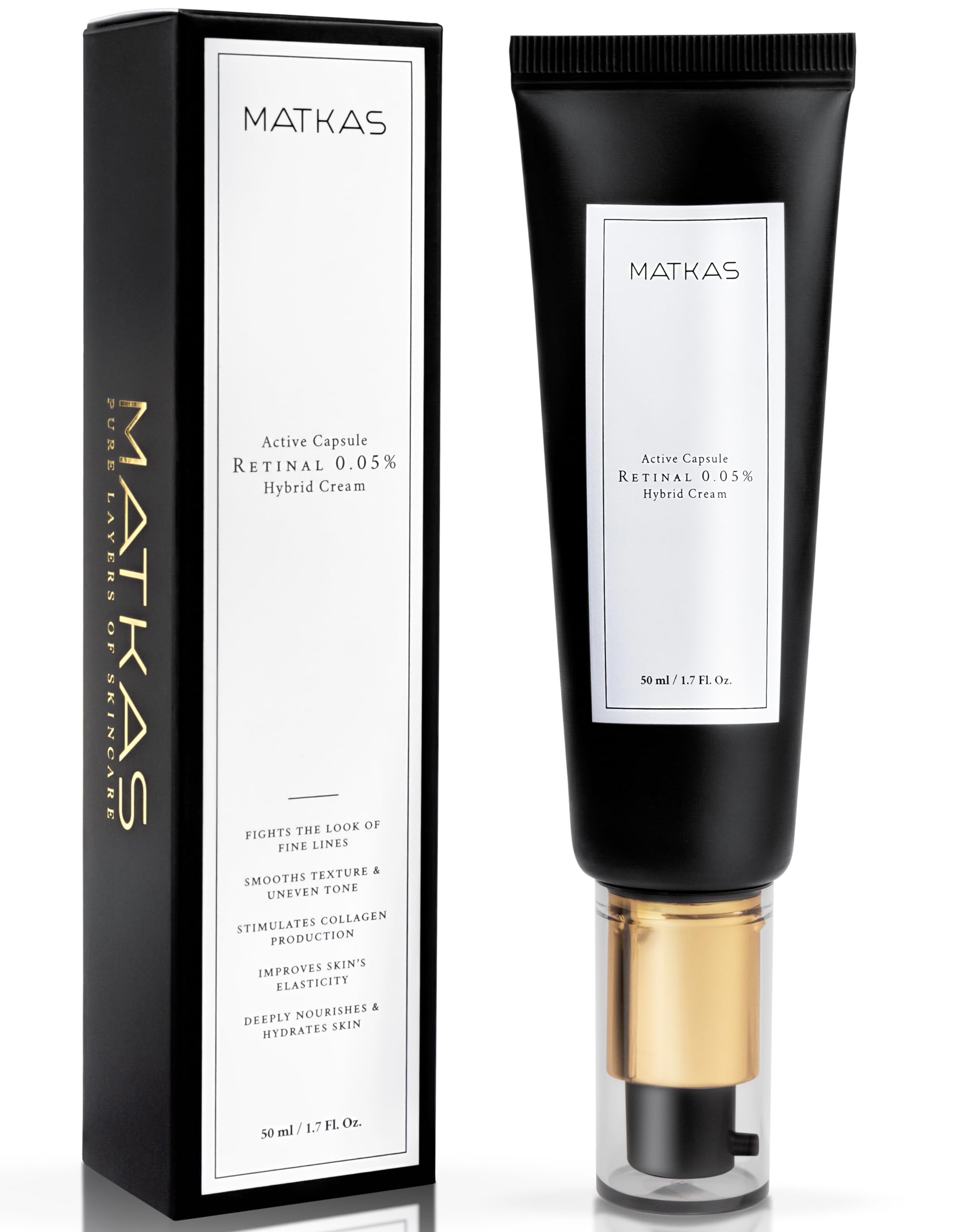 Matkas Korean 0.05% Retinal Night Cream For Face - Wrinkles, Skin Tightening, Anti Aging - Retinol Cream For Face Night Moisturi
