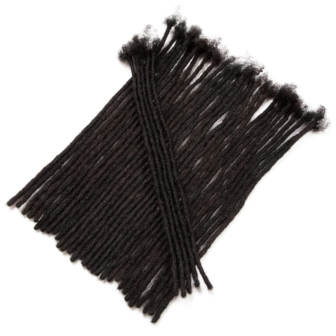 Teresa Small 0.4cm and Medium 0.8cm Width 8 Inch 100 Strands 100% Human Hair Dreadlock Extensions for Men/Women/Kids Full Hand-m