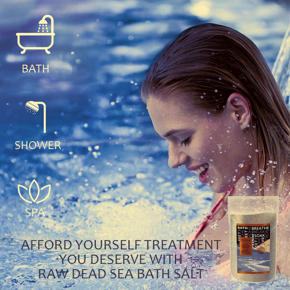 19 Lbs Raw Dead Sea Salt Not Cleaned - Still Contains All Dead Sea Minerals Including Dead Sea Mud - Fine Medium Grain Bath Salt