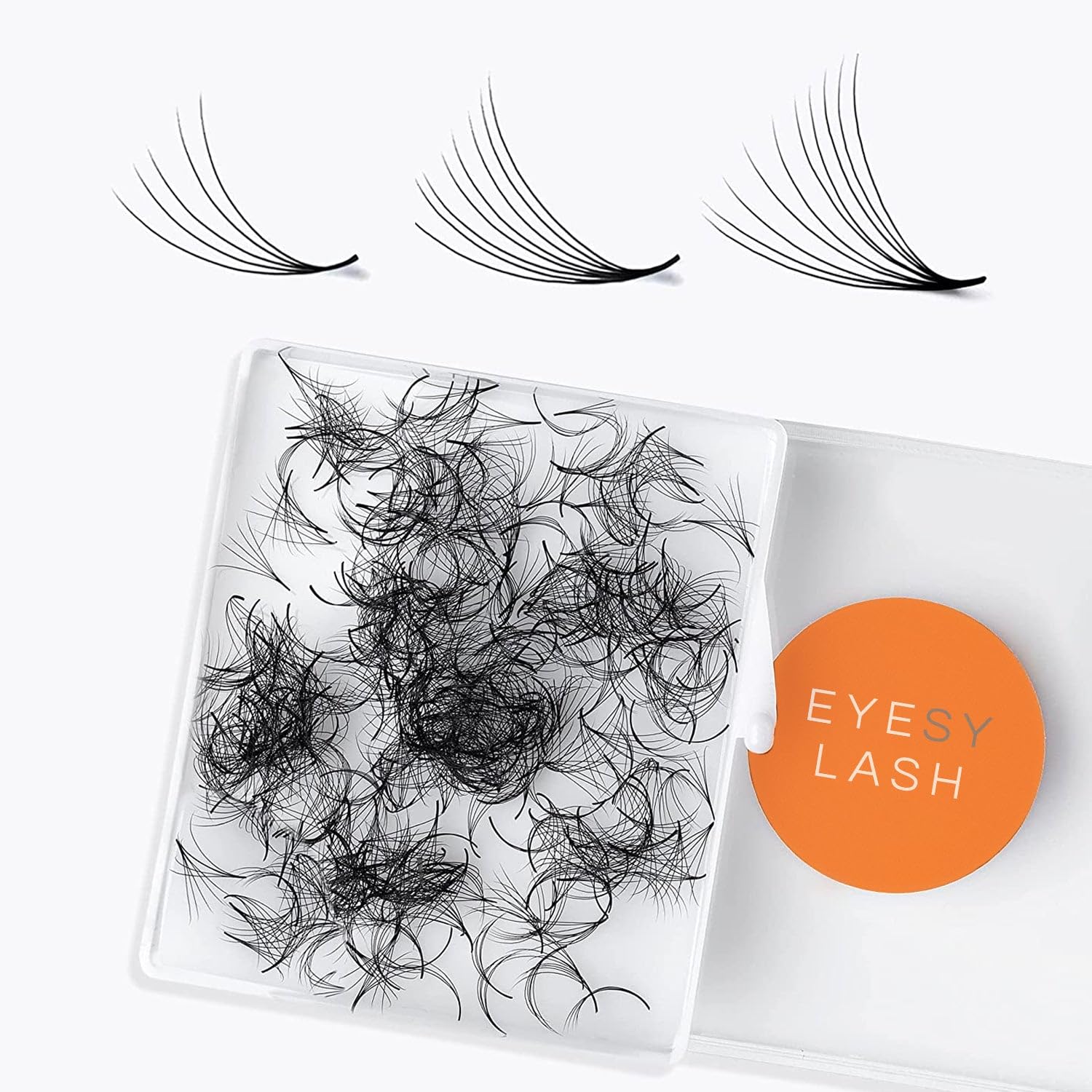 Eyesy Lash 500 Promade Fans - 5D 0.07 Size 11mm Curl CC - Volume Premade Lash Fans for Eyelash Extensions Middle Stem Handmade L