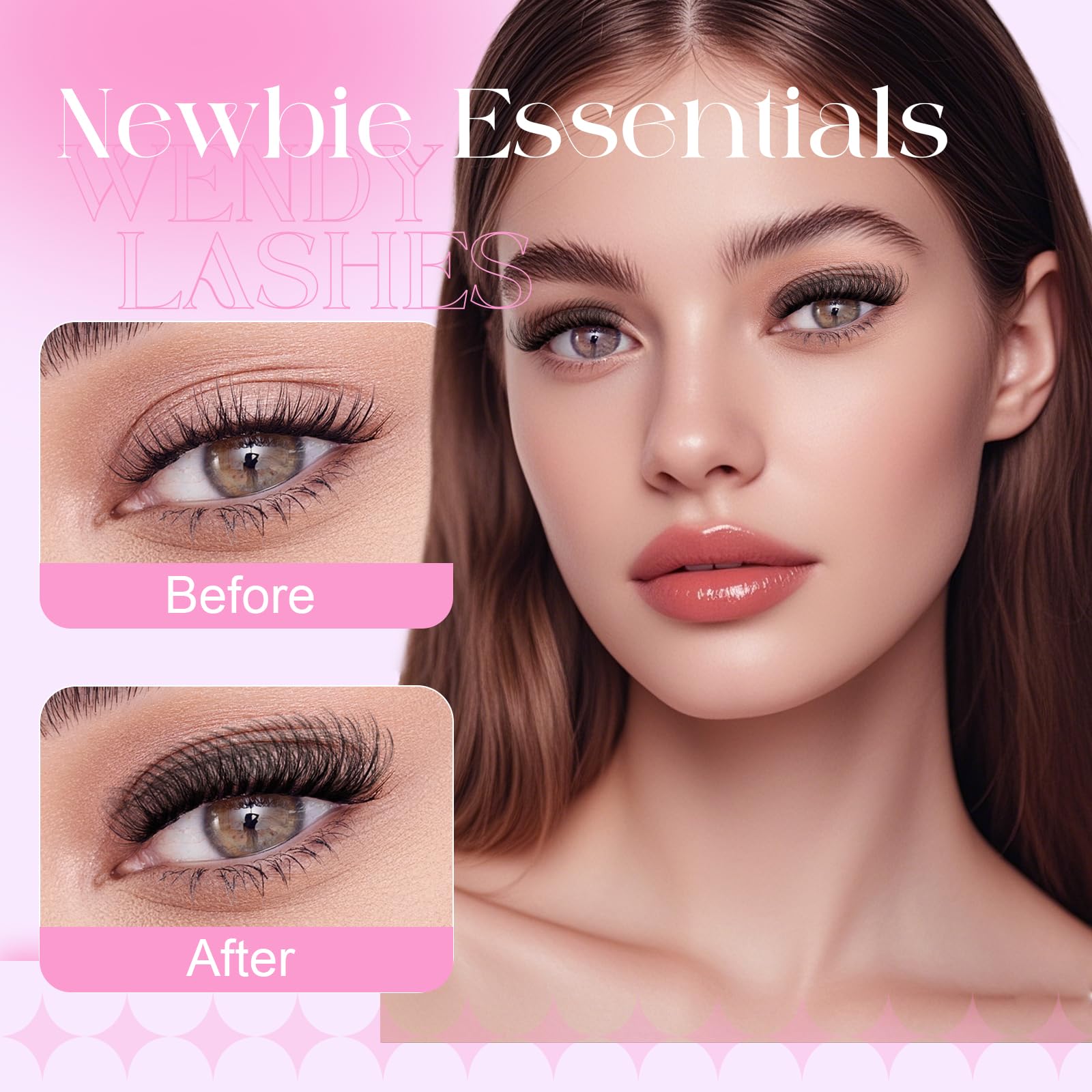 Lash Clusters 40D Wispy Individual Lashes 280PCS 3D Volume Lash Extensions 10-18mm Natural DIY Cluster Lashes for Beginners(40D,