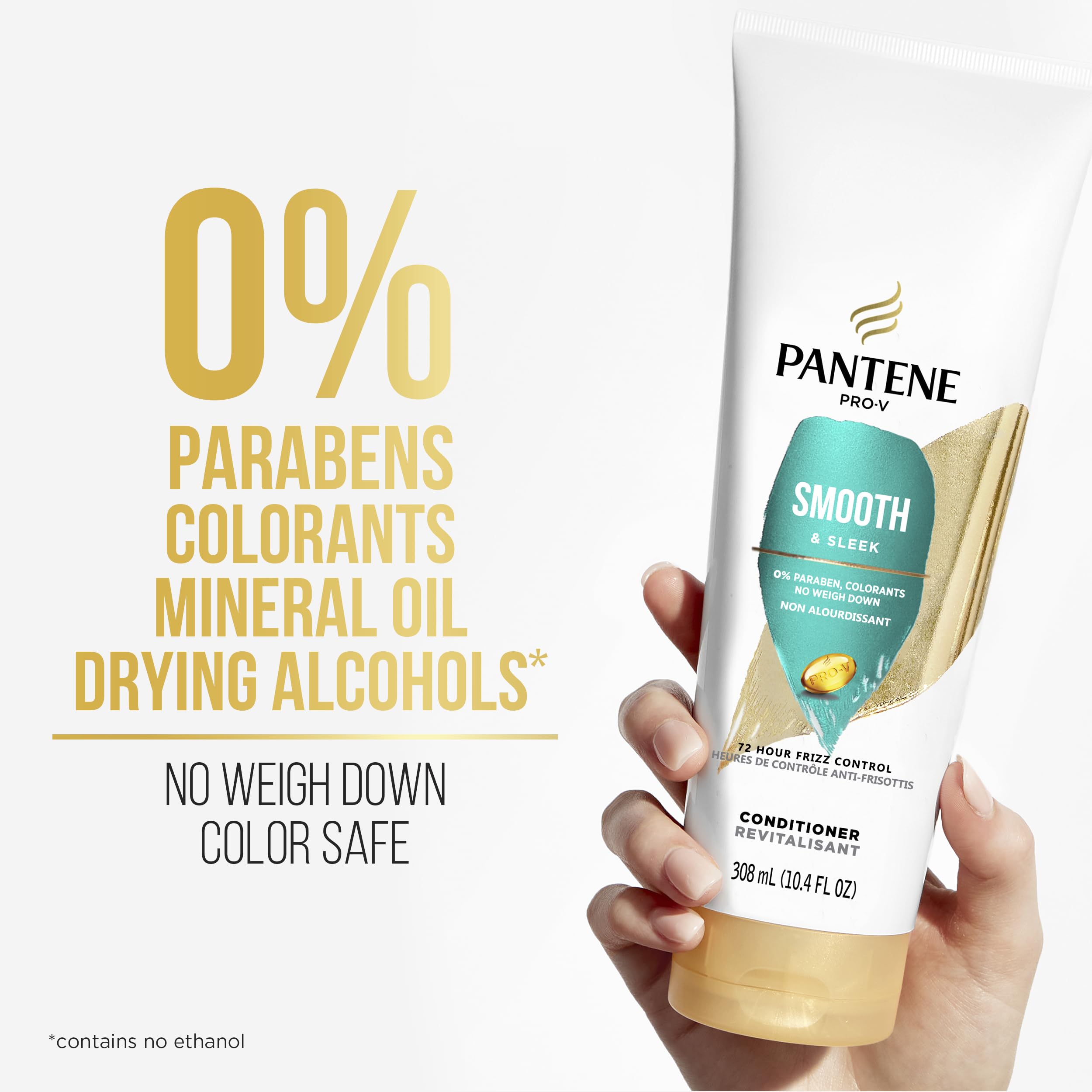 PANTENE PRO-V Smooth & Sleek Conditioner, 10.4oz/308mL
