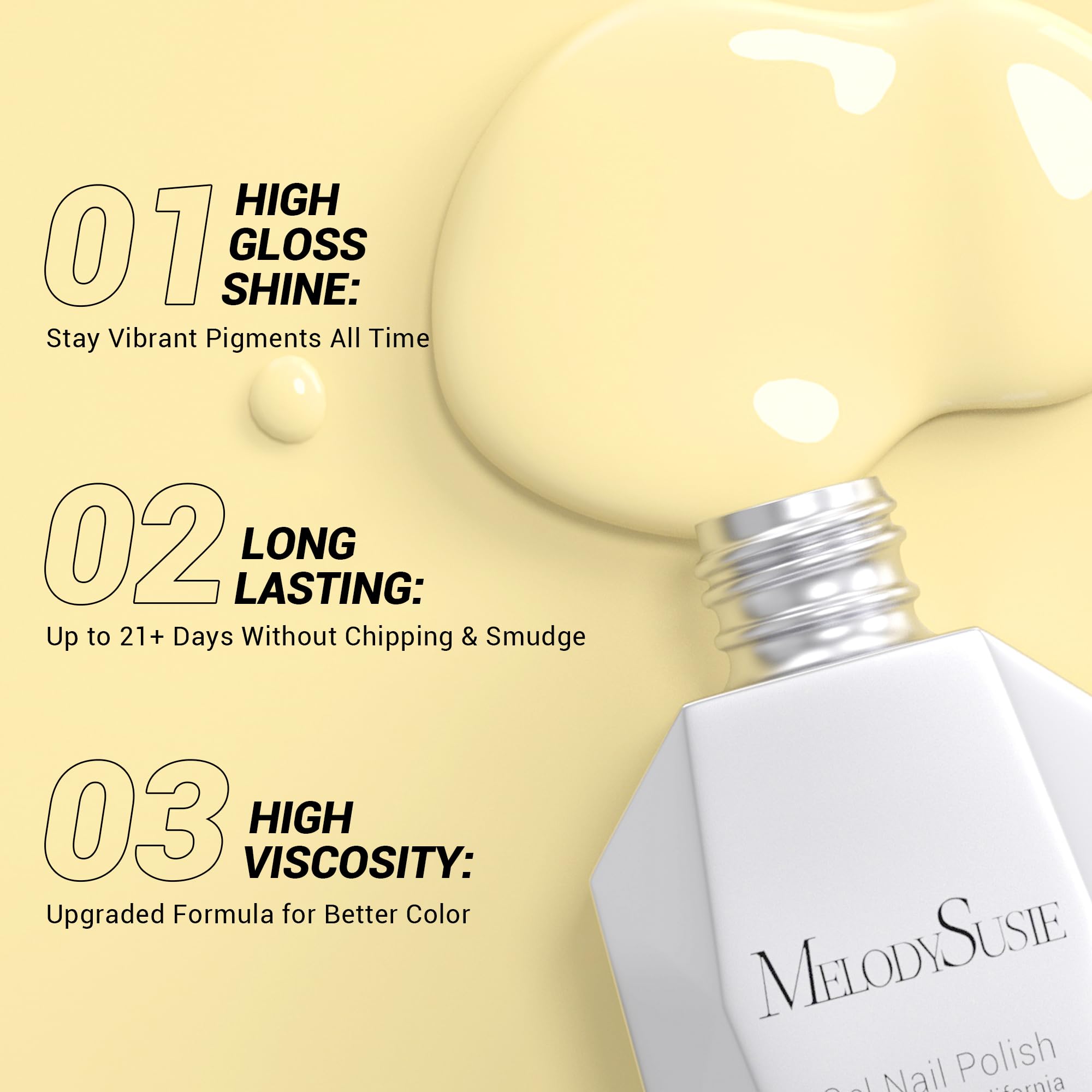Melodysusie Gel Nail Polish,15Ml Pastel Yellow Color Soak Off Uv Led Funny Bunny Gel Polish Gift For Women Nail Art Manicure Sal