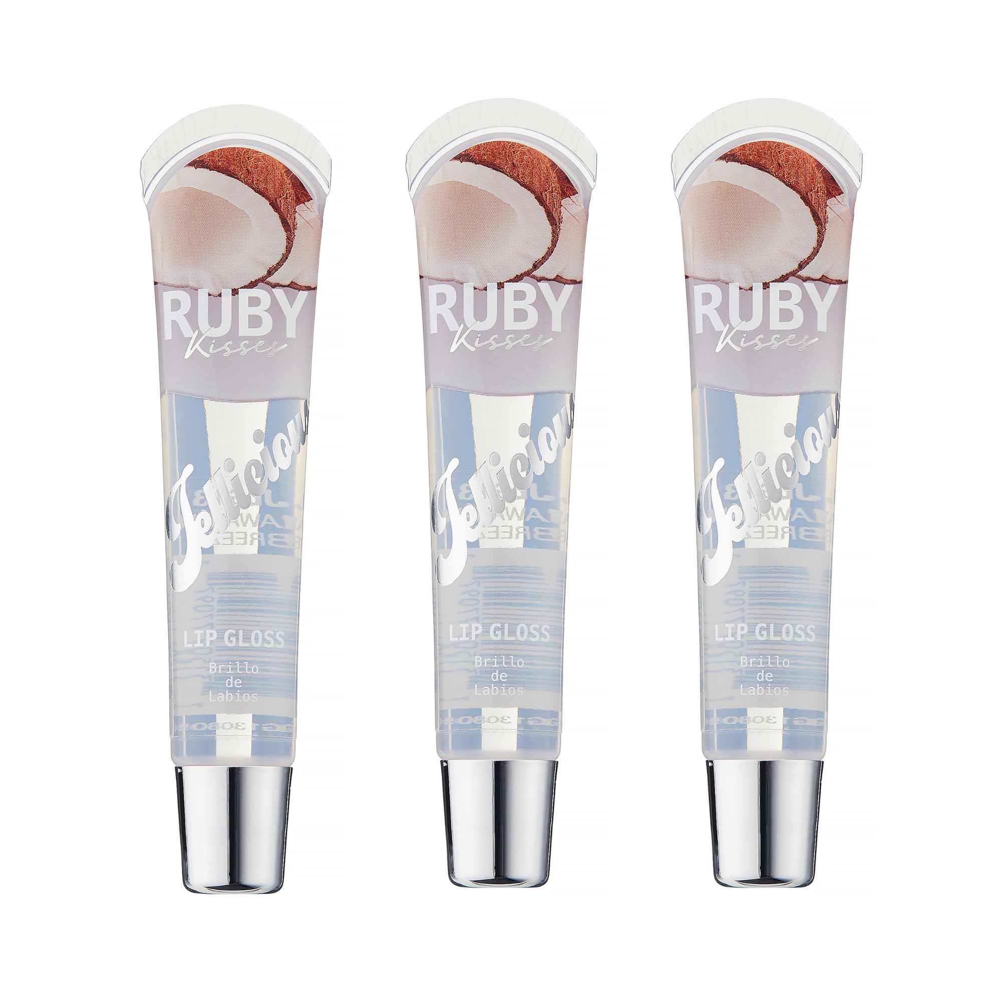 Ruby Kisses Jellicious Mouth Watering Lip Gloss Hawaiian Breeze Coconut Jlg13 (3 Packs)