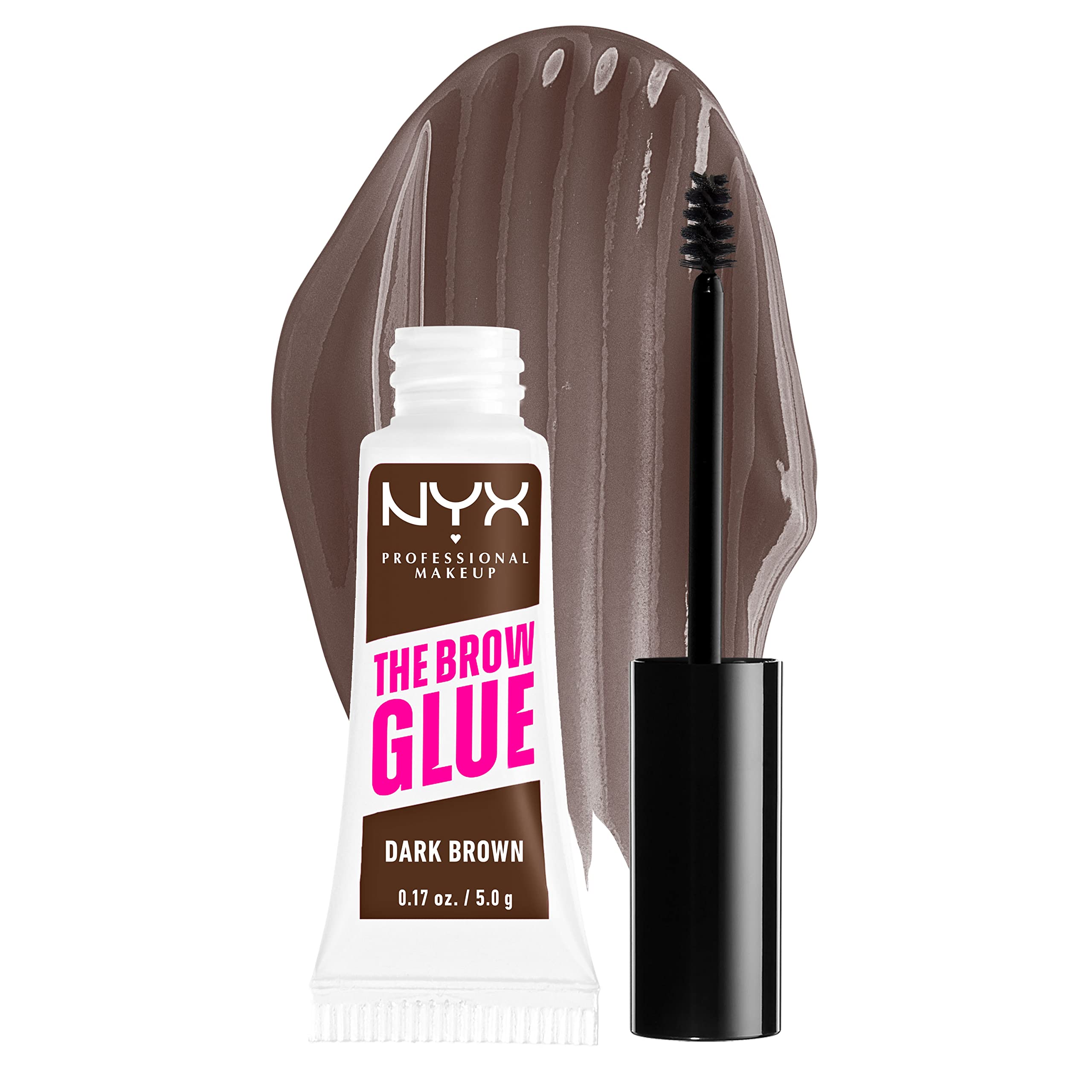 NYX PROFESSIONAL MAKEUP The Brow glue, Extreme Hold Tinted Eyebrow gel - Dark Brown
