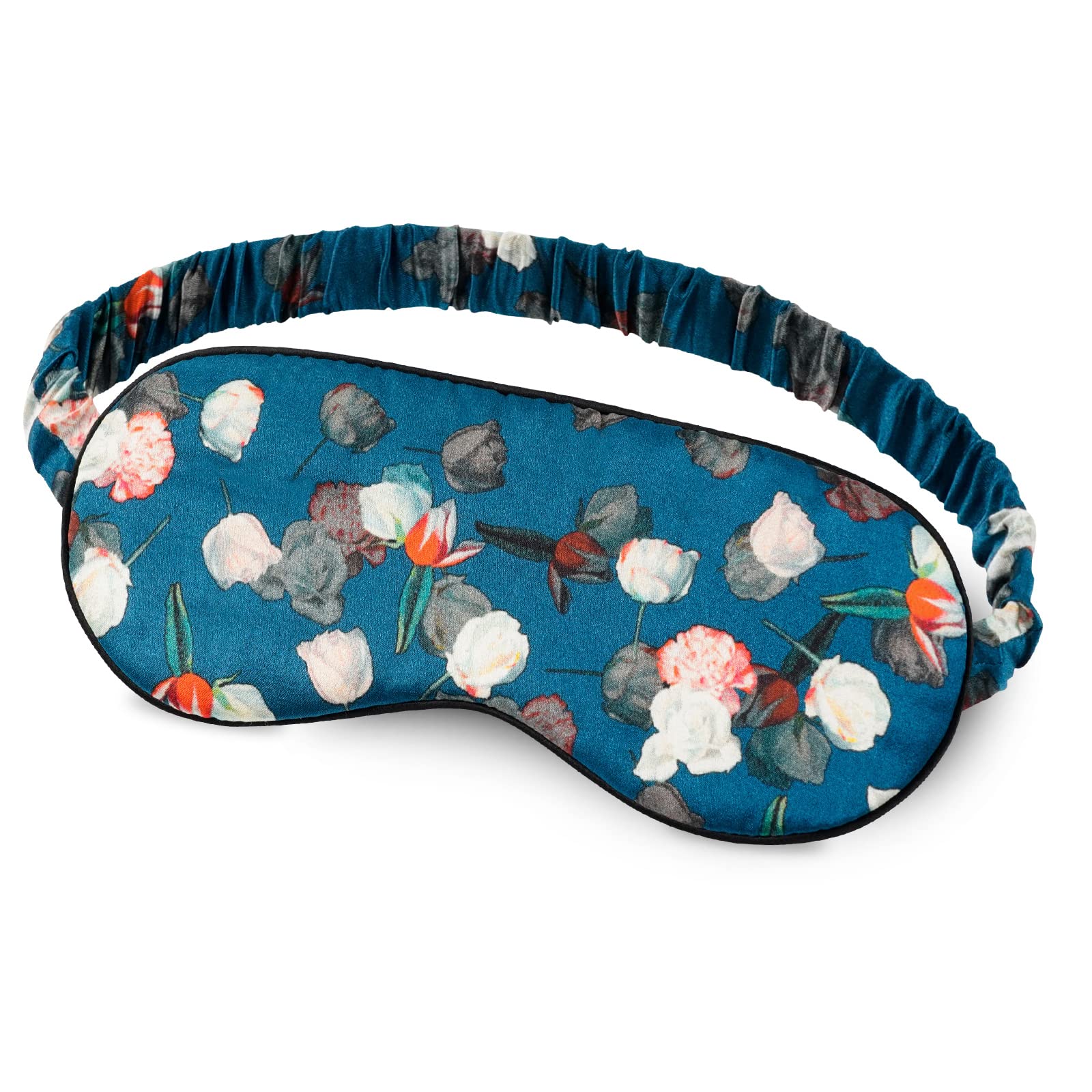 OLESILK 100% Natural Mulberry Silk Sleep Eye Mask Block Out Light, Fashion Printed Eye Mask Blindfold for Women Men Full Night S