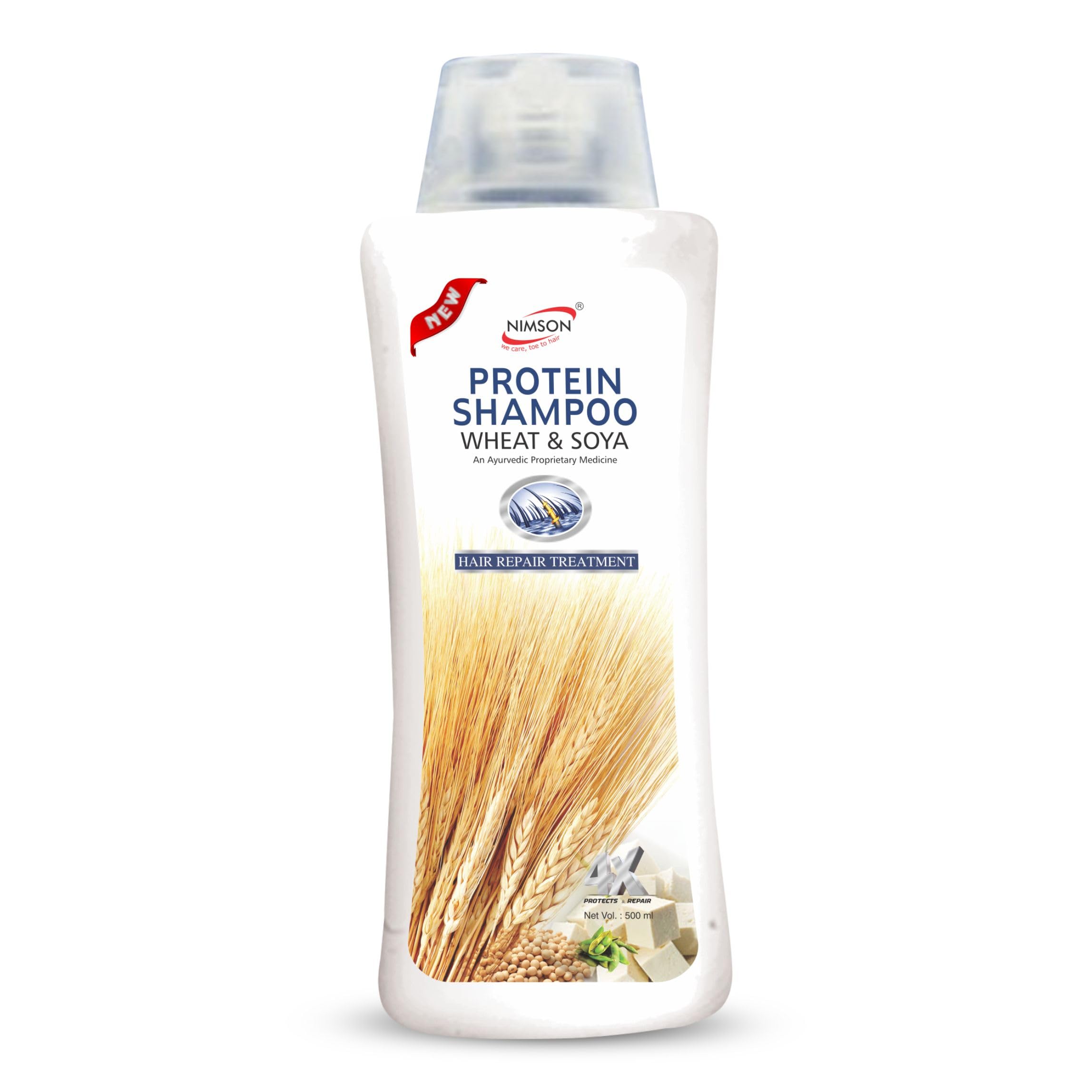 Nimson Ayurvedic Protein AntiDandruff Shampoo 500Ml | 3X Hair Fall Control | Anti Hair Fall | Frizz & Dry Damage Control | Para