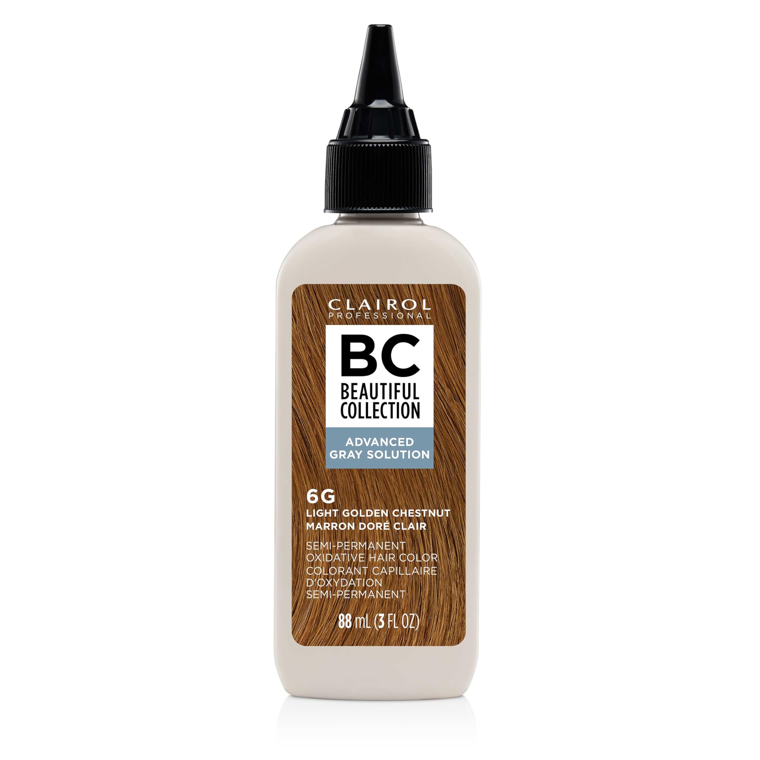 Clairol Professional Beautiful Collection Advanced Gray Solutions, 6G Light Golden Chestnut, 3 oz. - Packaging May Vary