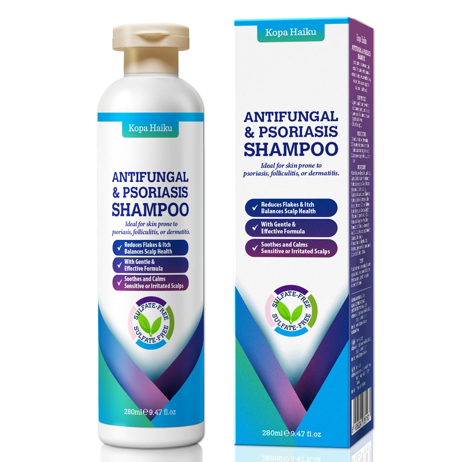 Psoriasis & Seborrheic Dermatitis Scalp Shampoo: Folliculitis Shampoo and AntiDandruff Cleanser for Itchy, RednessProne Scalp 