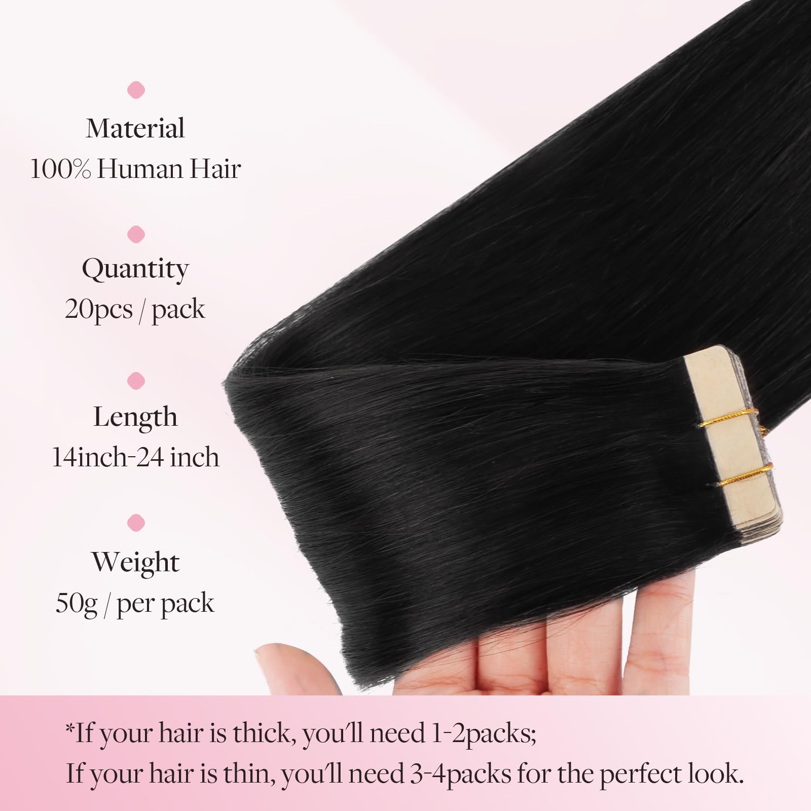 Maxita Hair Extensions Tape In Natural Black Hair Extensions Tape In Extensions Remy Human Hair Seamless Straight Human Hair Ext