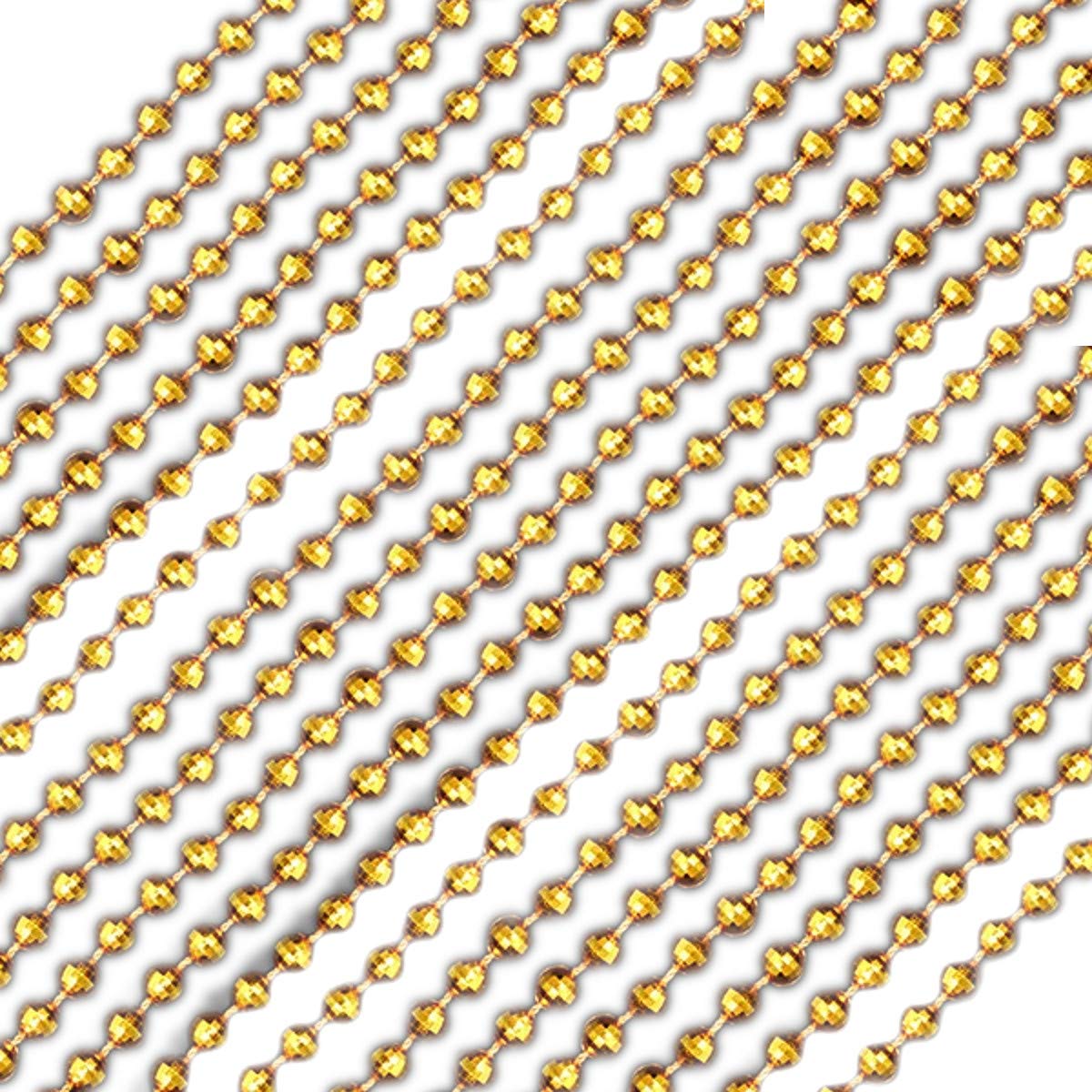 blinkee Round Disco Bead Necklace Pack of 12 Gold